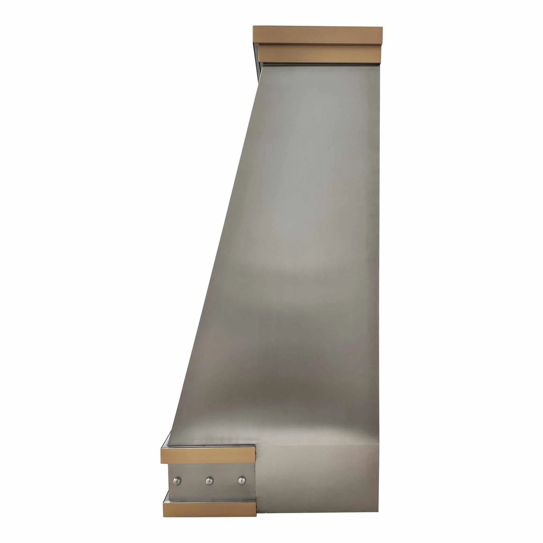 Fobest Custom Range Hood Stainless Steel with Brass Straps FSS-222-Stainless Steel Range Hood-Fobest