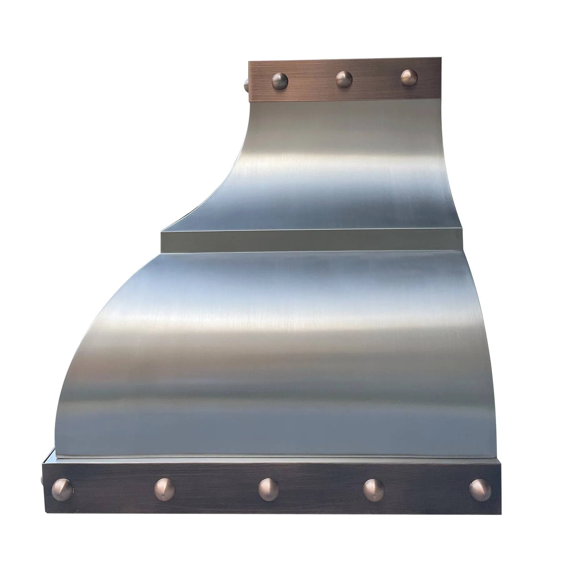 Fobest Custom Range Hood Stainless Steel with Copper straps FSS-126-Stainless Steel Range Hood-Fobest