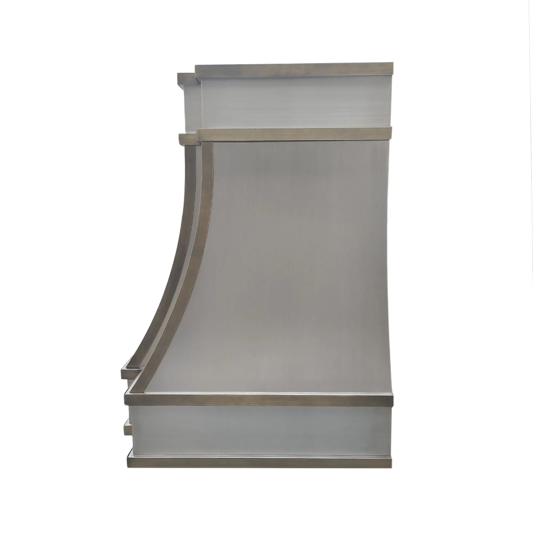 Fobest Custom Stainless Range Hood with Aged Brass Straps FSS-351-Stainless Steel Range Hood-Fobest