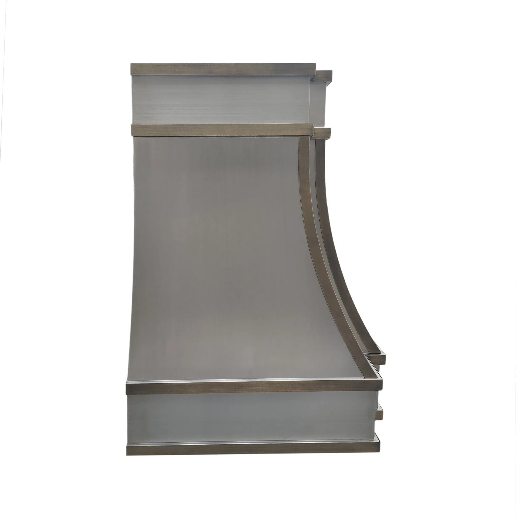 Fobest Custom Stainless Range Hood with Aged Brass Straps FSS-351-Stainless Steel Range Hood-Fobest