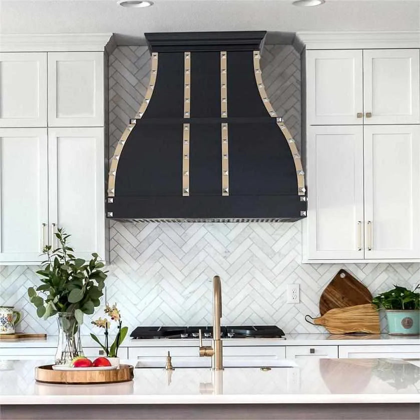 Fobest Custom Stainless Steel Black Range Hood FSS-83-Stainless Steel Range Hood-Fobest