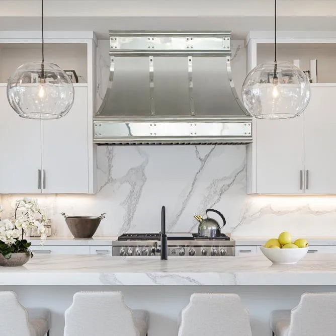 Fobest Custom Stainless Steel Hood with Mirror Trims FSS-331-Stainless Steel Range Hood-Fobest