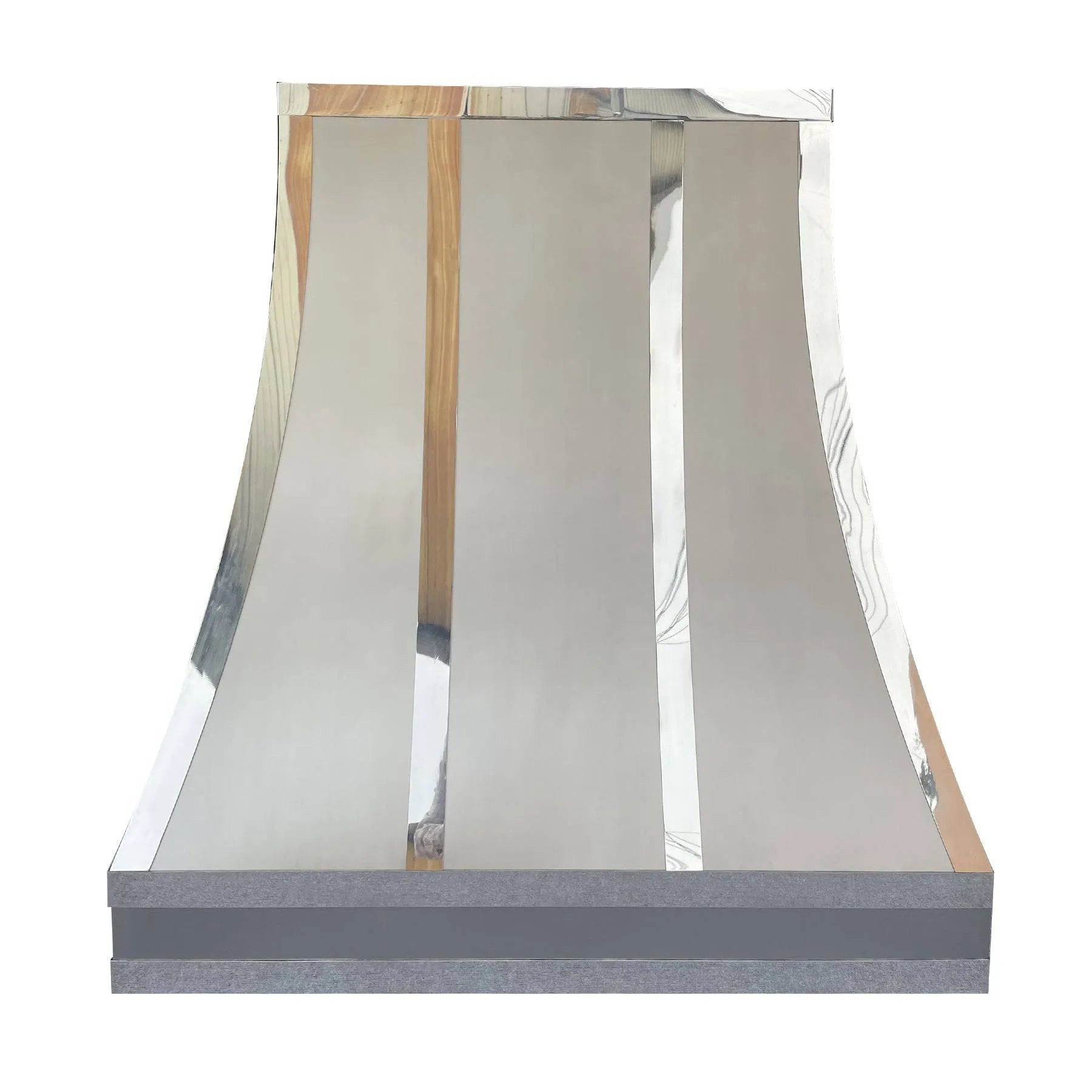 Fobest Custom Stainless Steel Kitchen Range Hood with Mirror Straps FSS-139-Stainless Steel Range Hood-Fobest