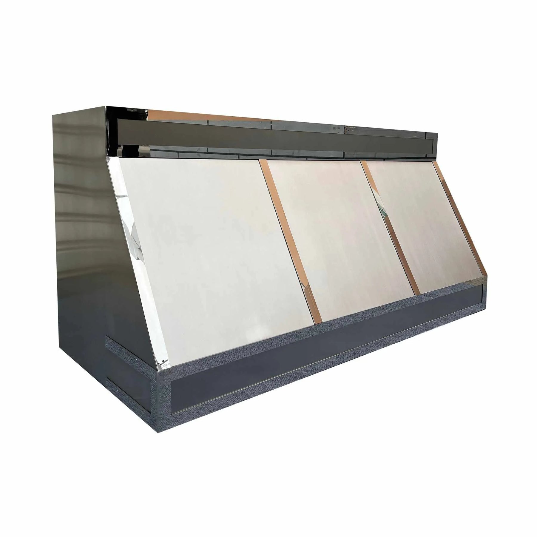 Fobest Custom Stainless Steel Metal Hood with mirror trims FSS-191-Stainless Steel Range Hood-Fobest