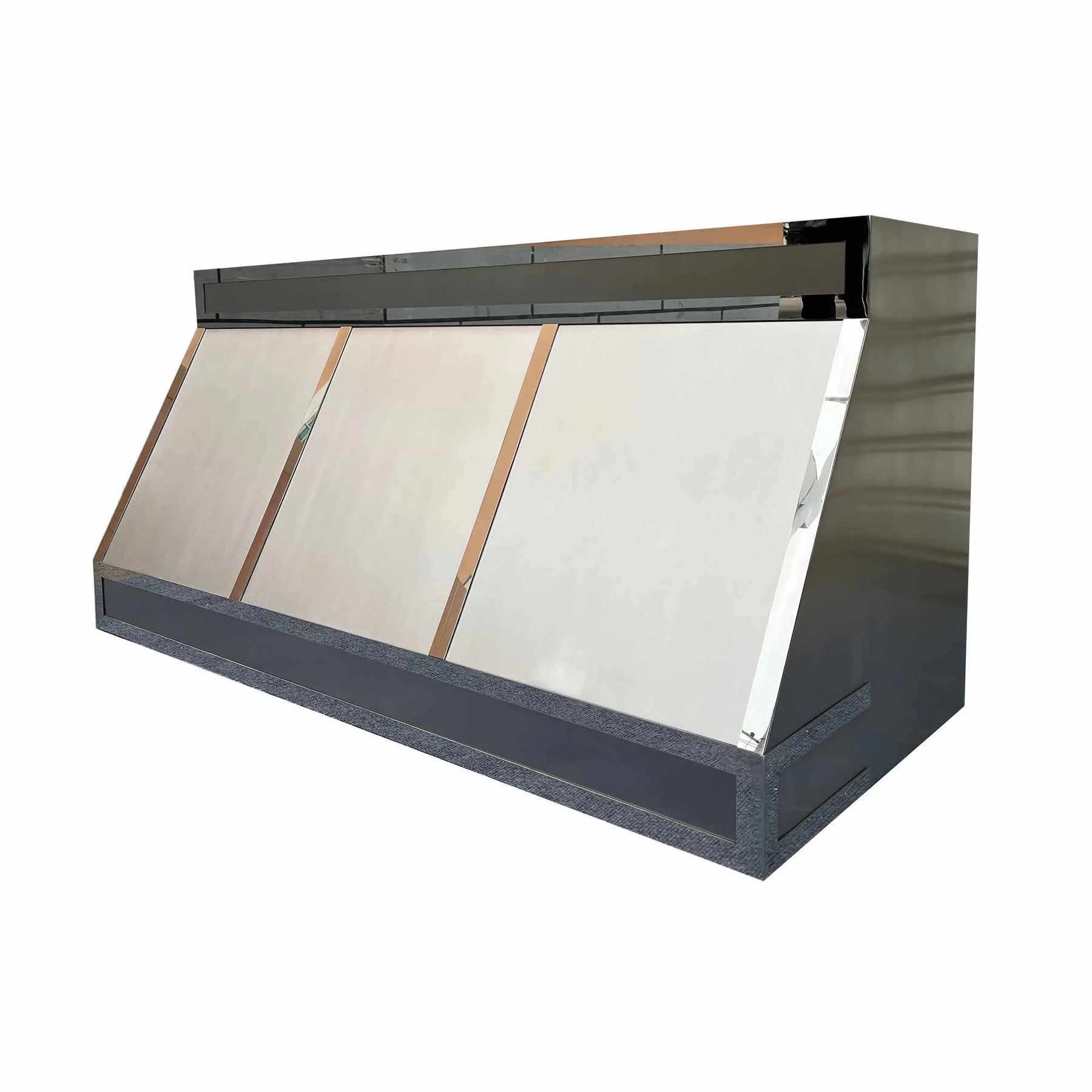 Fobest Custom Stainless Steel Metal Hood with mirror trims FSS-191-Stainless Steel Range Hood-Fobest