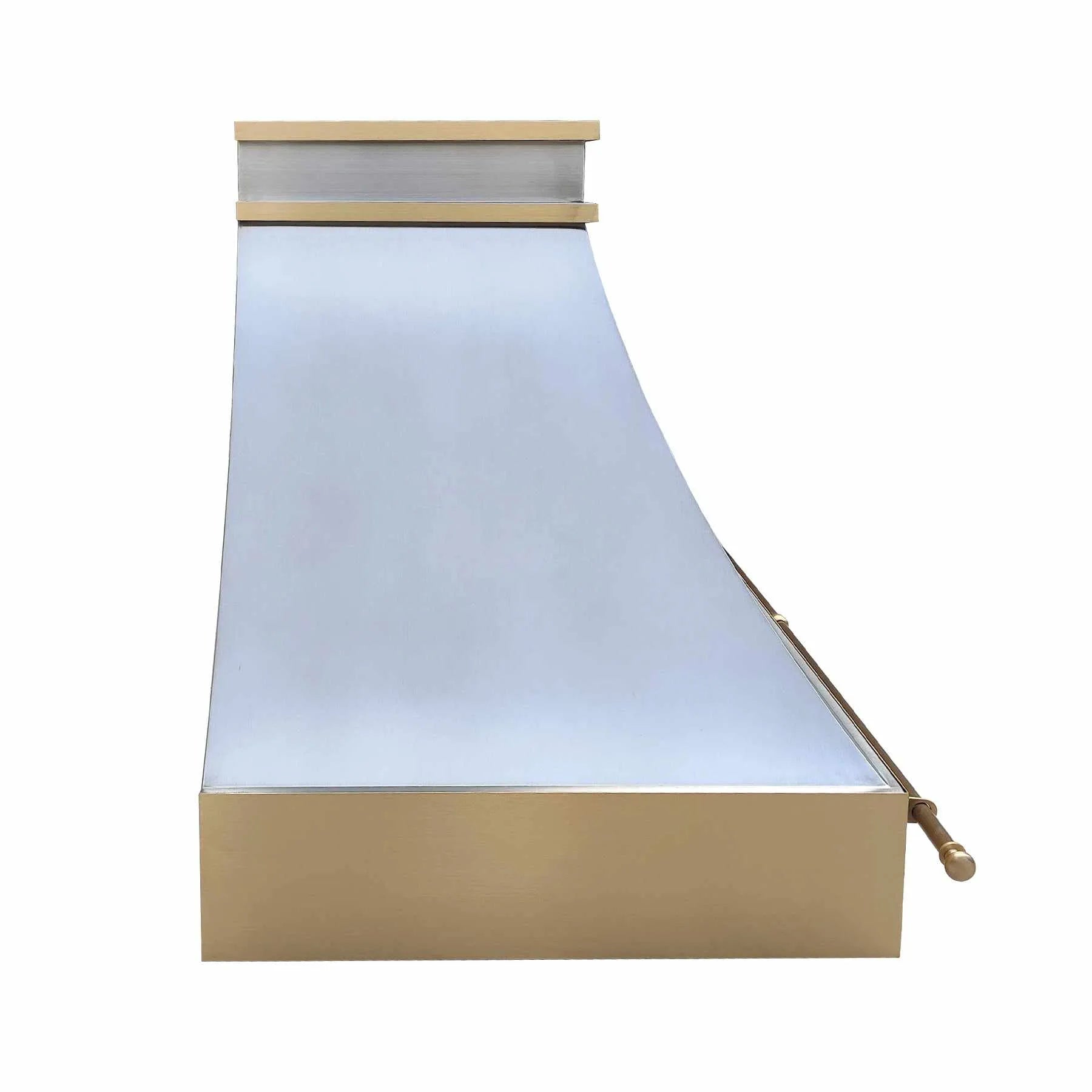 Fobest Custom Stainless Steel Range Hood with Brass Fleur-de-Lis Decor FSS-256-Stainless Steel Range Hood-Fobest