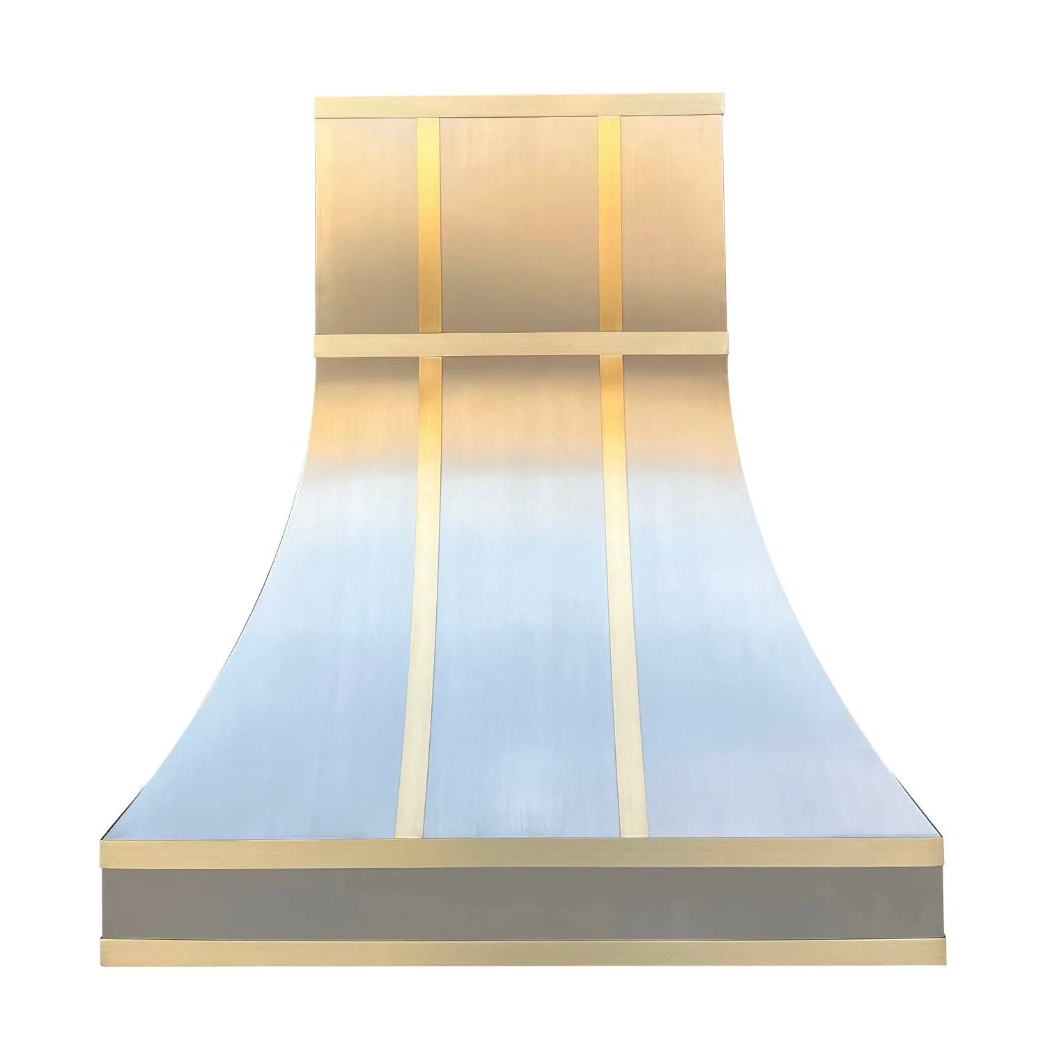 Fobest Custom Stainless Steel Range Hood with Brass Metal Straps FSS-43-Stainless Steel Range Hood-Fobest