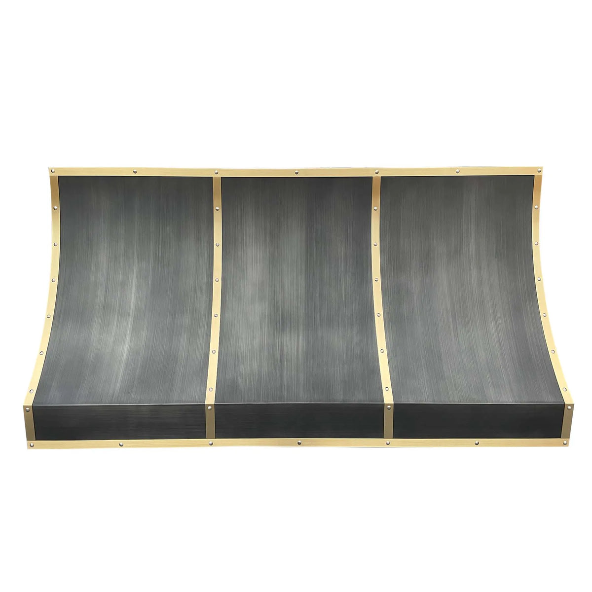Fobest Custom Stainless Steel Range Hood with Brass Straps FSS-131-Stainless Steel Range Hood-Fobest