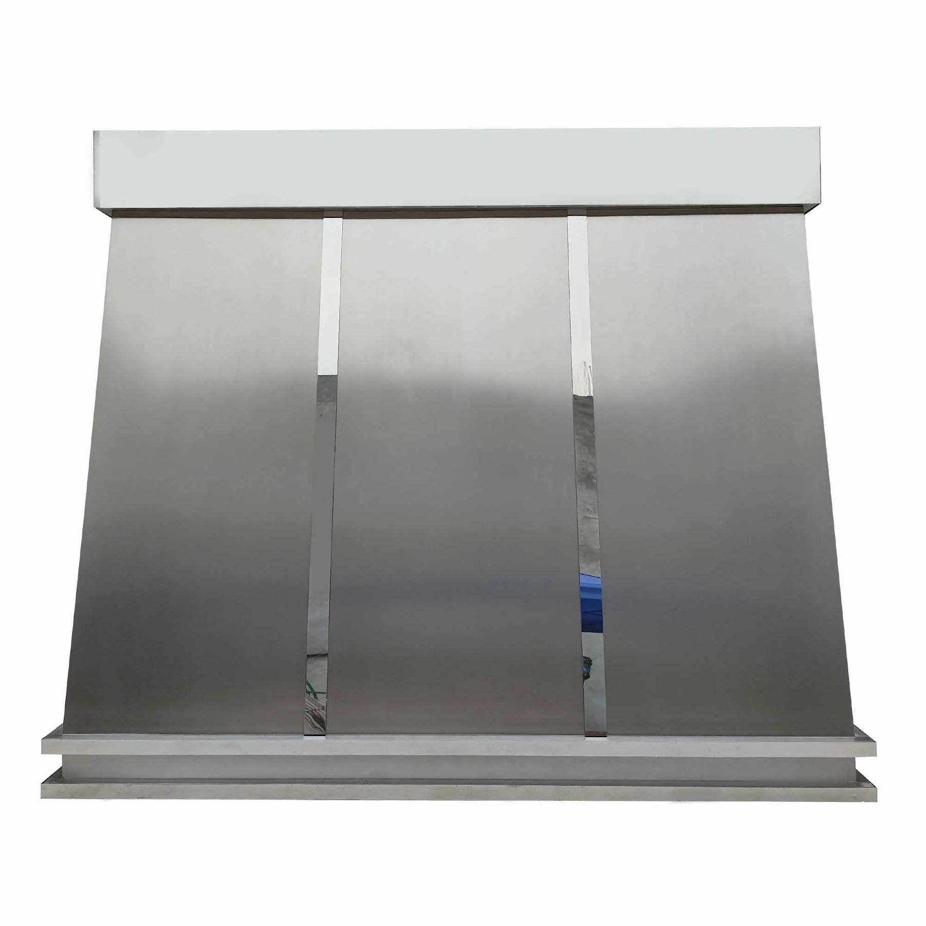 Fobest Custom Stainless Steel Range Hood with Polished Bands FSS-195-Stainless Steel Range Hood-Fobest