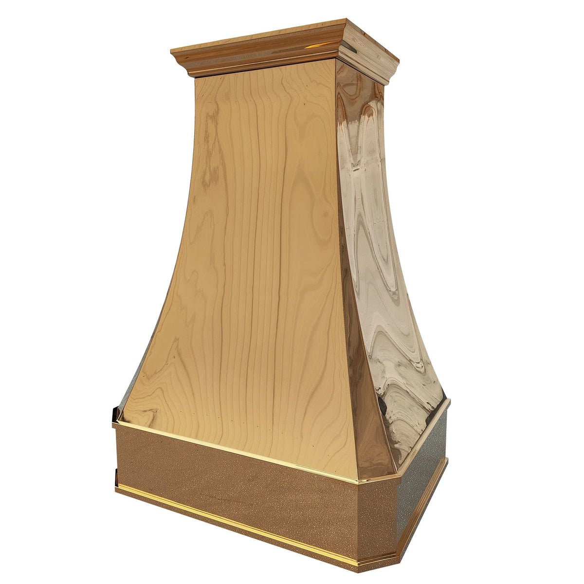 Fobest Custom Stove Hood with Polished Brass Finish FSS-369-Stainless Steel Range Hood-Fobest