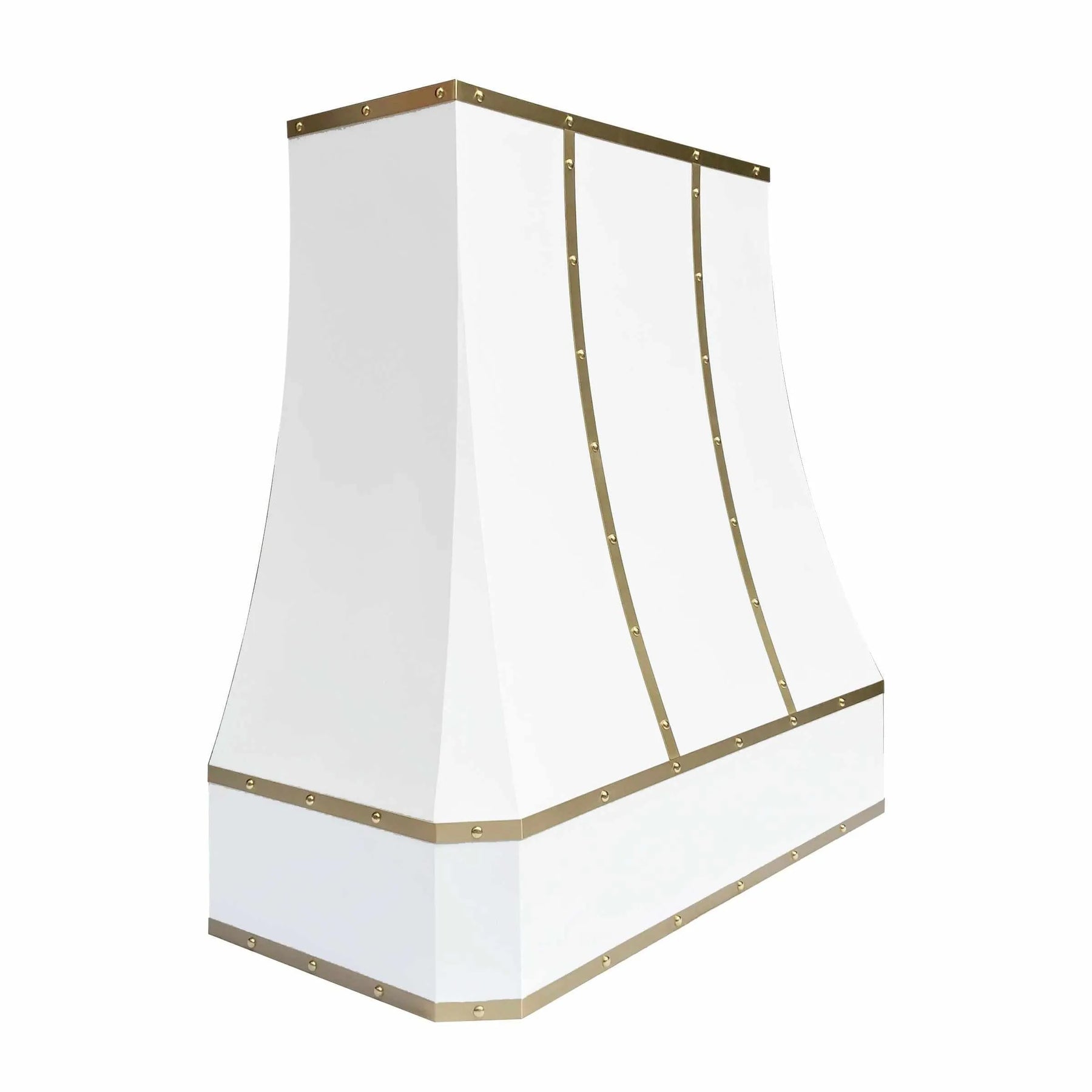 Fobest Custom White Range Hood with Curved Corner FSS-29-Stainless Steel Range Hood-Fobest