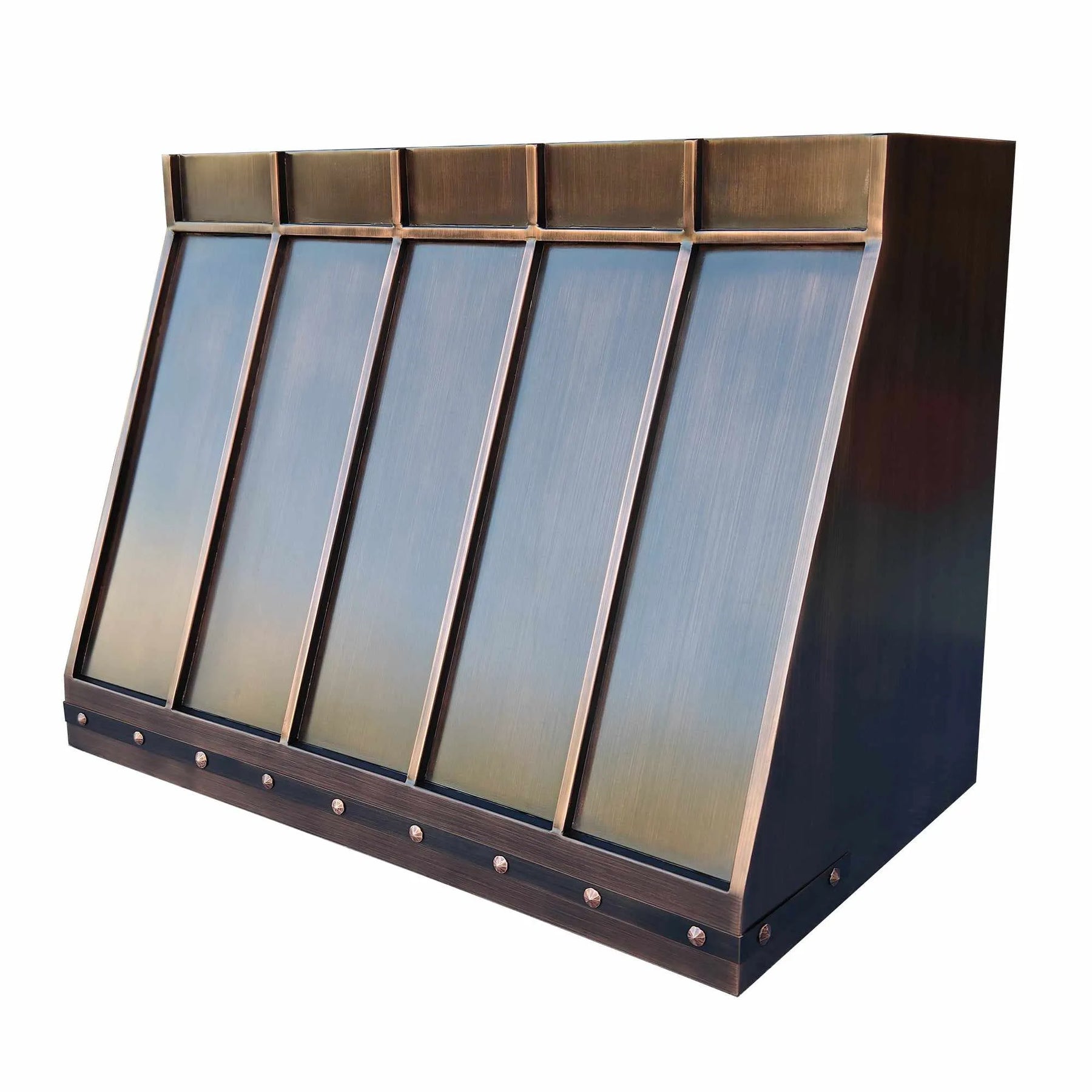 Fobest Dark Antique Copper Kitchen Hood with Strap FCP-127-Copper Range Hood-Fobest