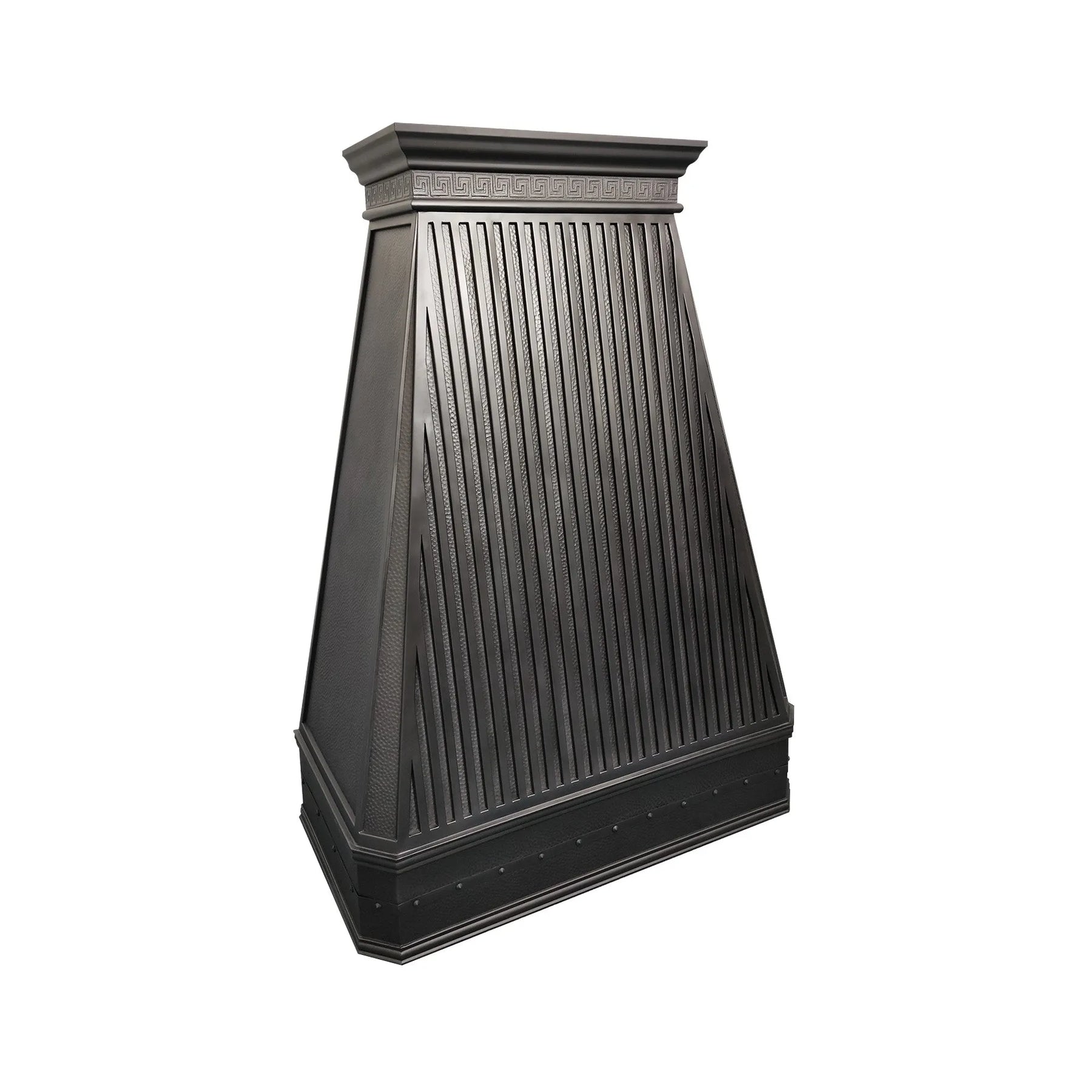 Fobest Dark Antique Range Hood with Greco-Inspired Vertical Fluting FCP-260-Copper Range Hood-Fobest
