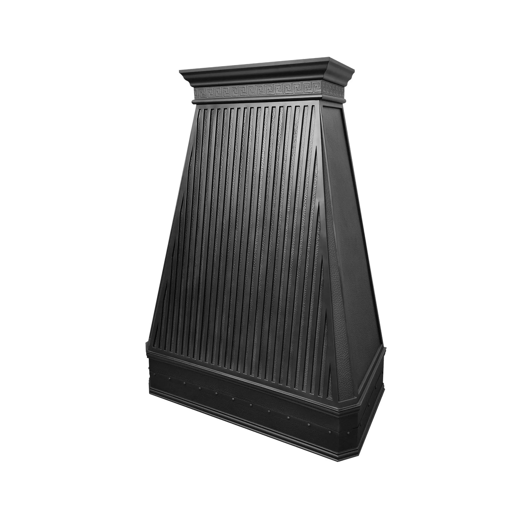 Fobest Dark Antique Range Hood with Greco-Inspired Vertical Fluting FCP-260-Copper Range Hood-Fobest