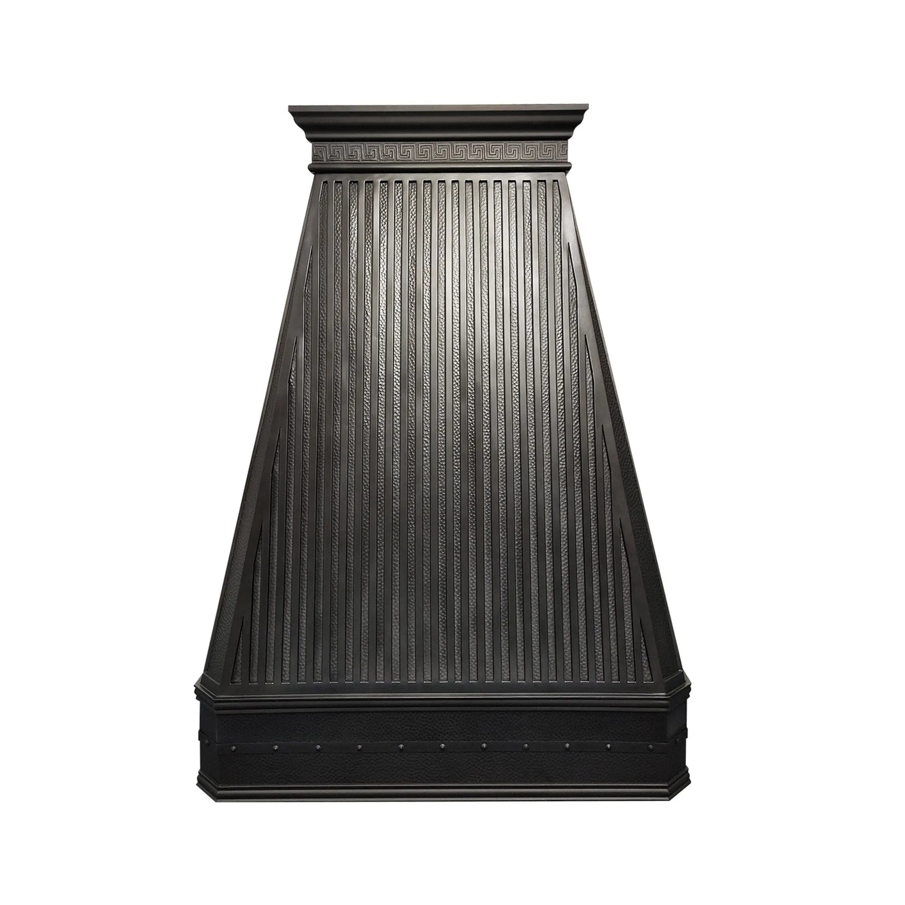 Fobest Dark Antique Range Hood with Greco-Inspired Vertical Fluting FCP-260-Copper Range Hood-Fobest