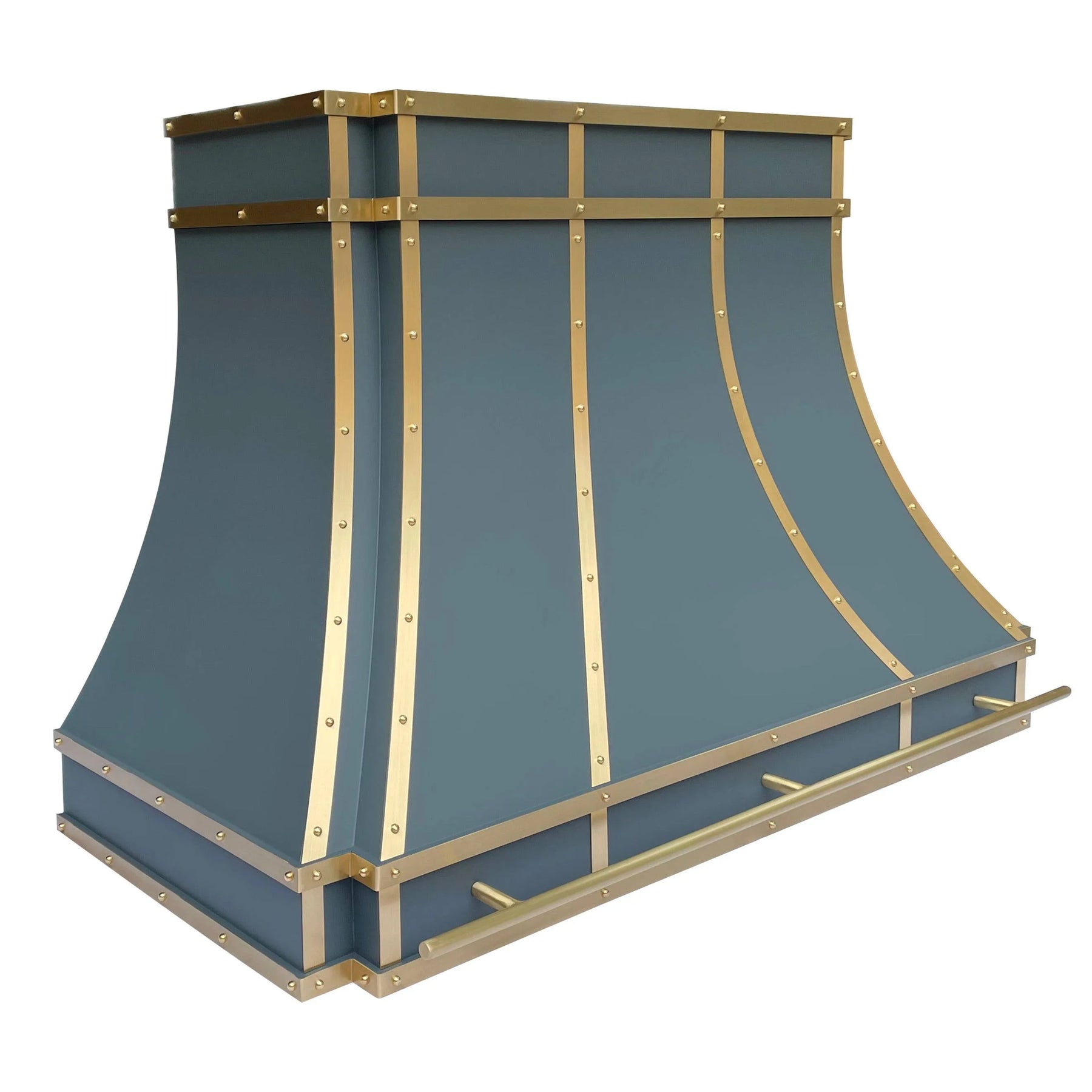 Fobest Dark Blue Kichen Hood with Brass Frame FSS-75-Stainless Steel Range Hood-Fobest