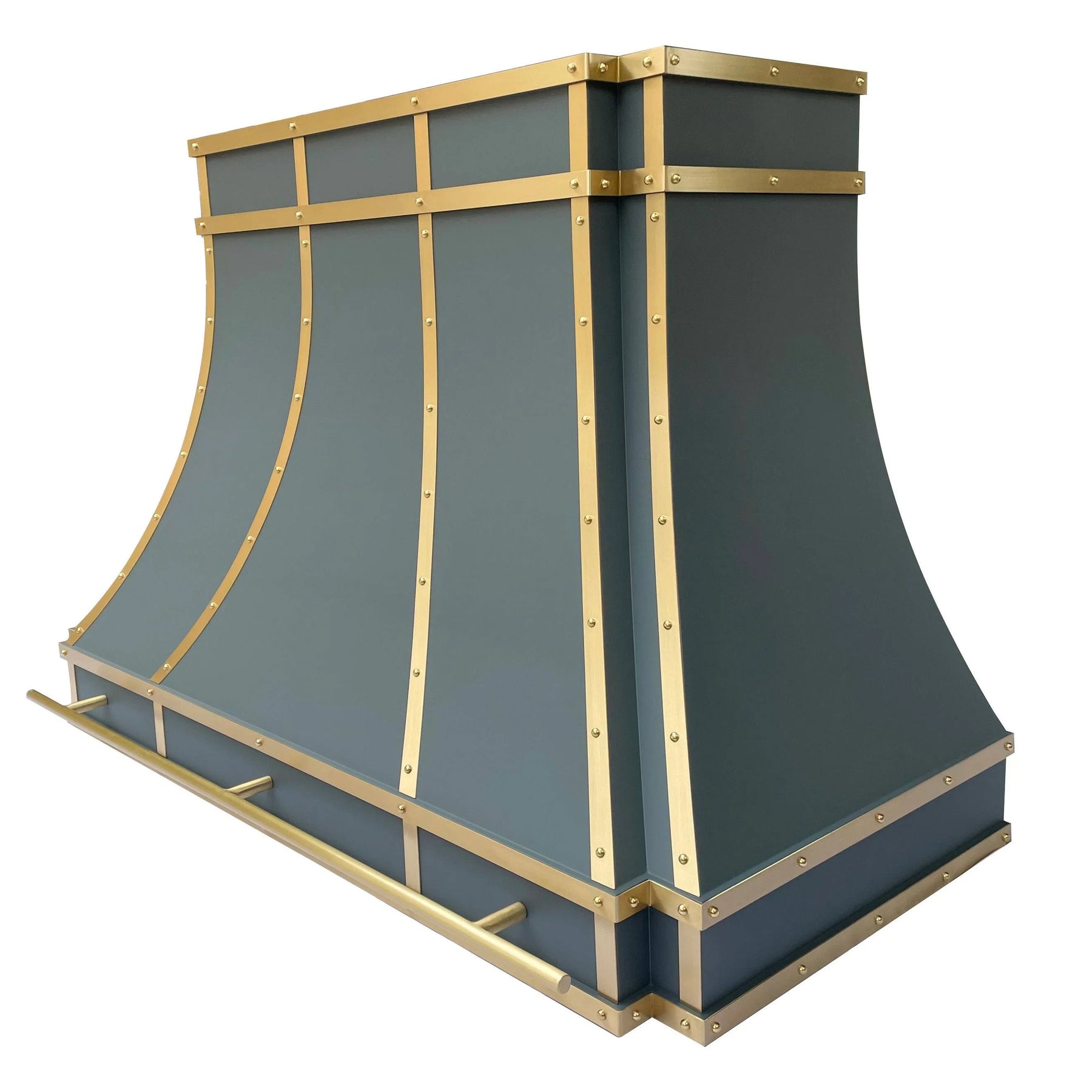 Fobest Dark Blue Kichen Hood with Brass Frame FSS-75-Stainless Steel Range Hood-Fobest