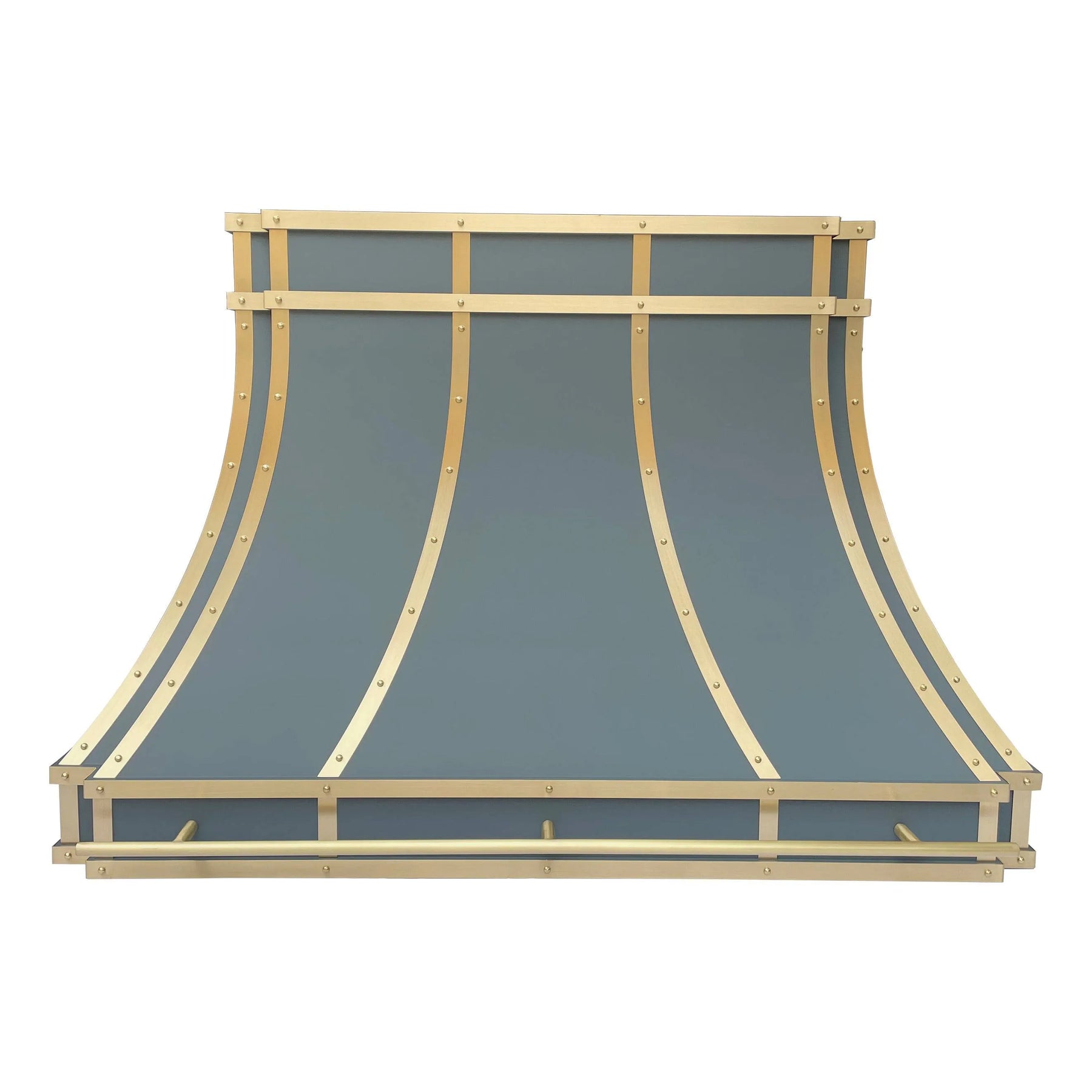 Fobest Dark Blue Kichen Hood with Brass Frame FSS-75-Stainless Steel Range Hood-Fobest