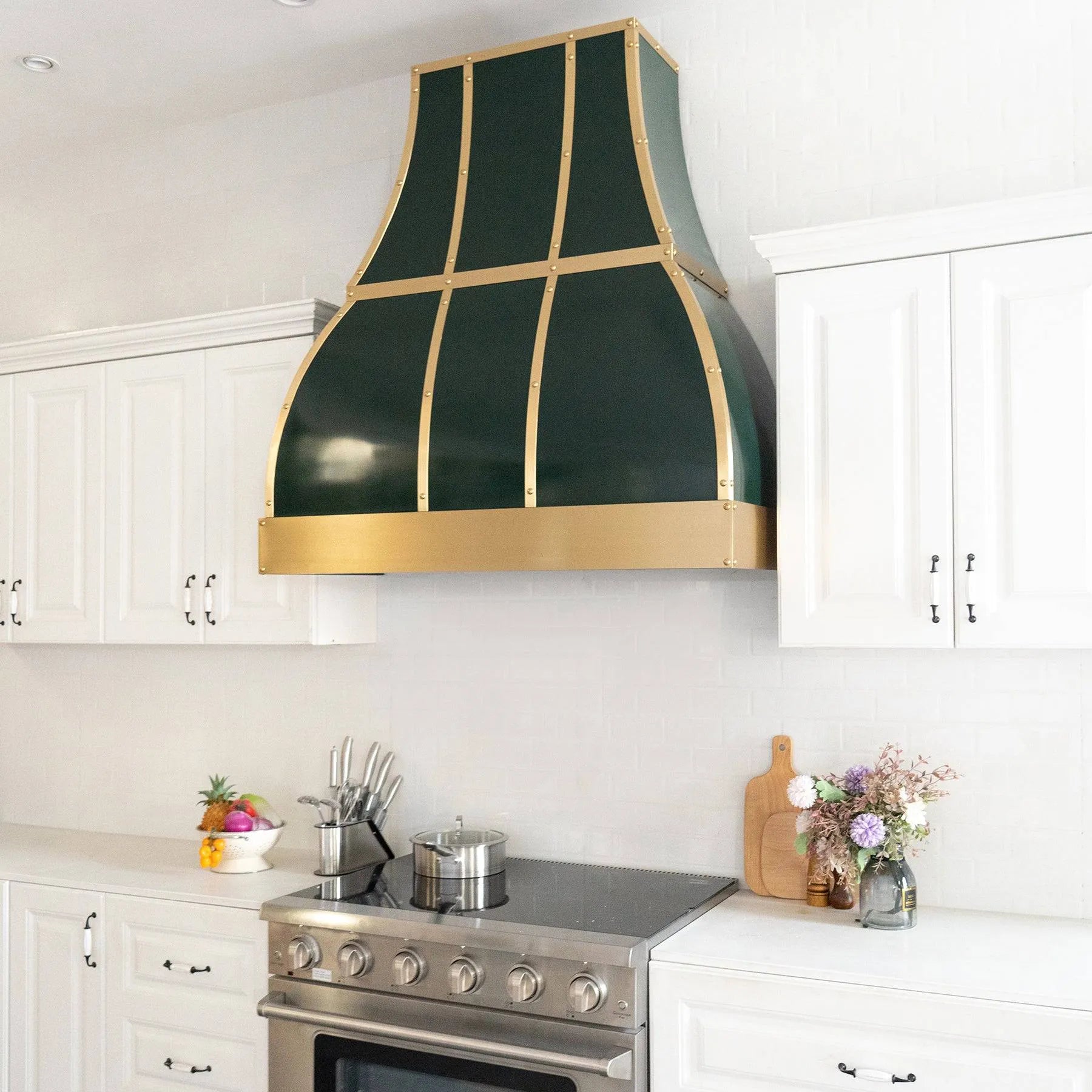 Fobest Dark Green Custom Stainless Steel Range Hood FSS-127-Stainless Steel Range Hood-Fobest