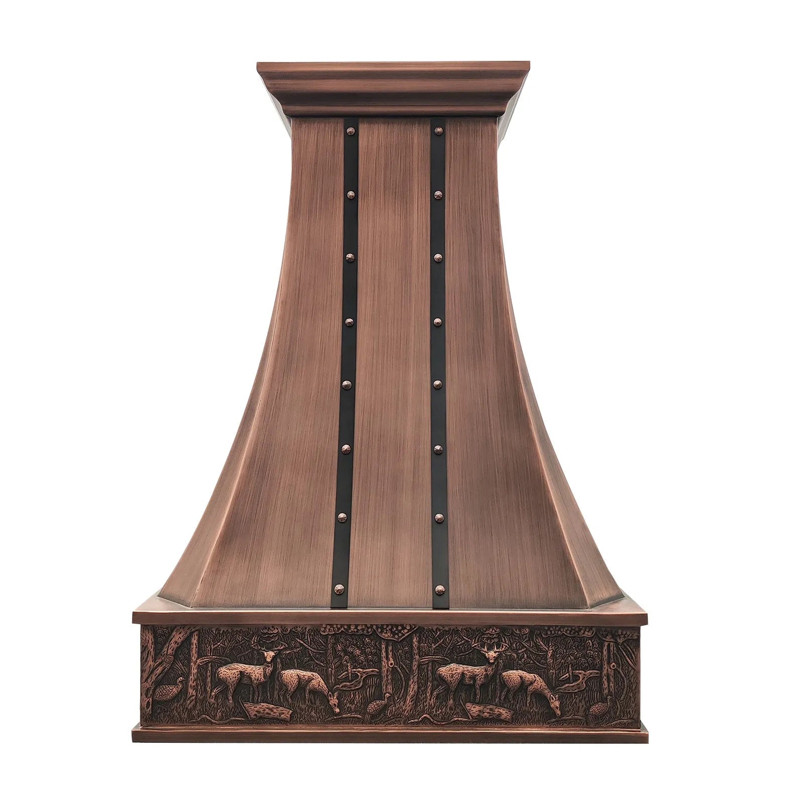 Fobest Decorative Copper Hood with Deer Apron FCP-270-Copper Range Hood-Fobest