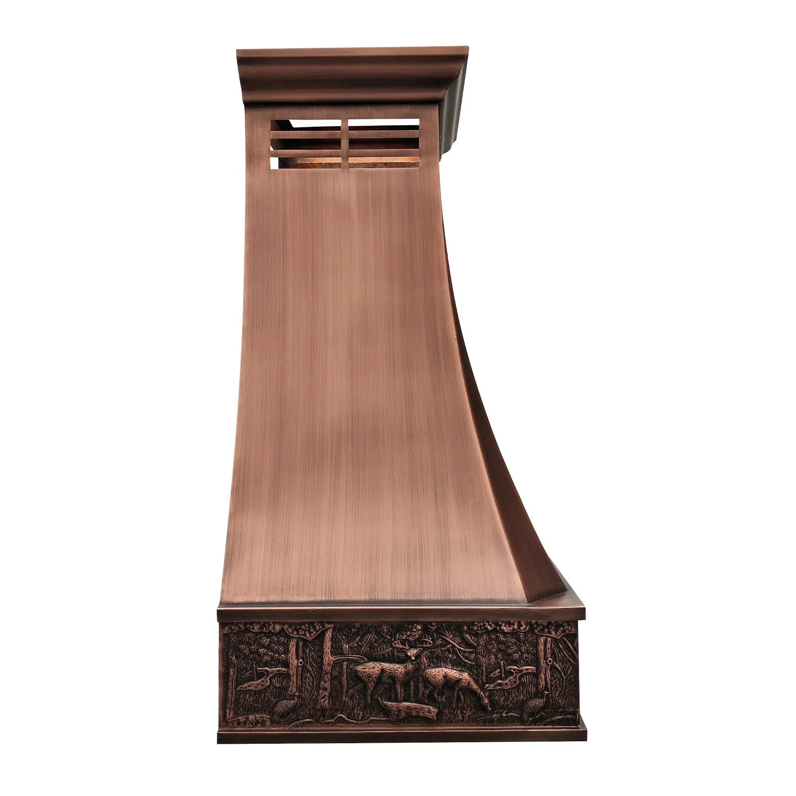 Fobest Decorative Copper Hood with Deer Apron FCP-270-Copper Range Hood-Fobest