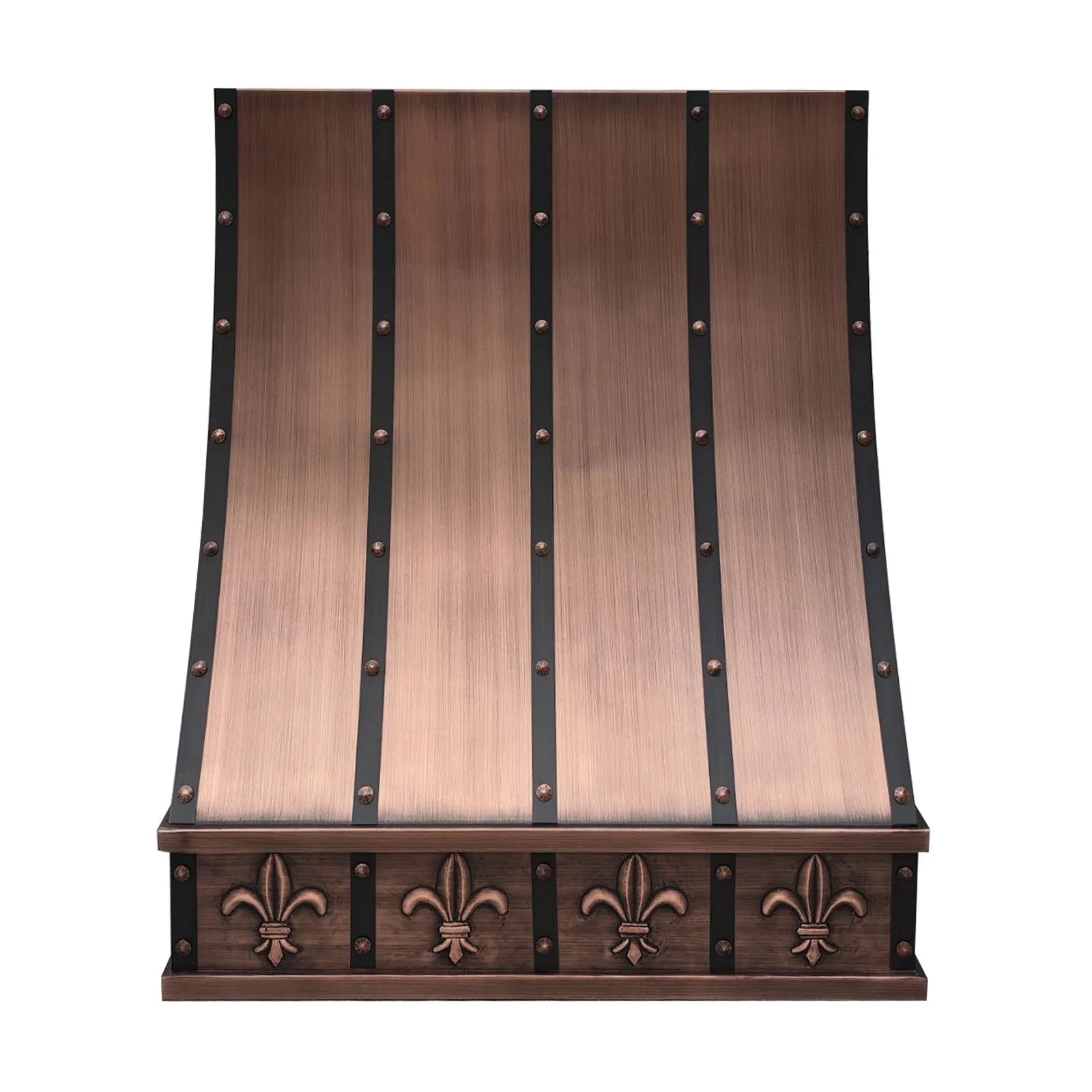 Fobest Decorative Copper Range Hood with Fleur-de-Lis Motif FCP-250-Copper Range Hood-Fobest