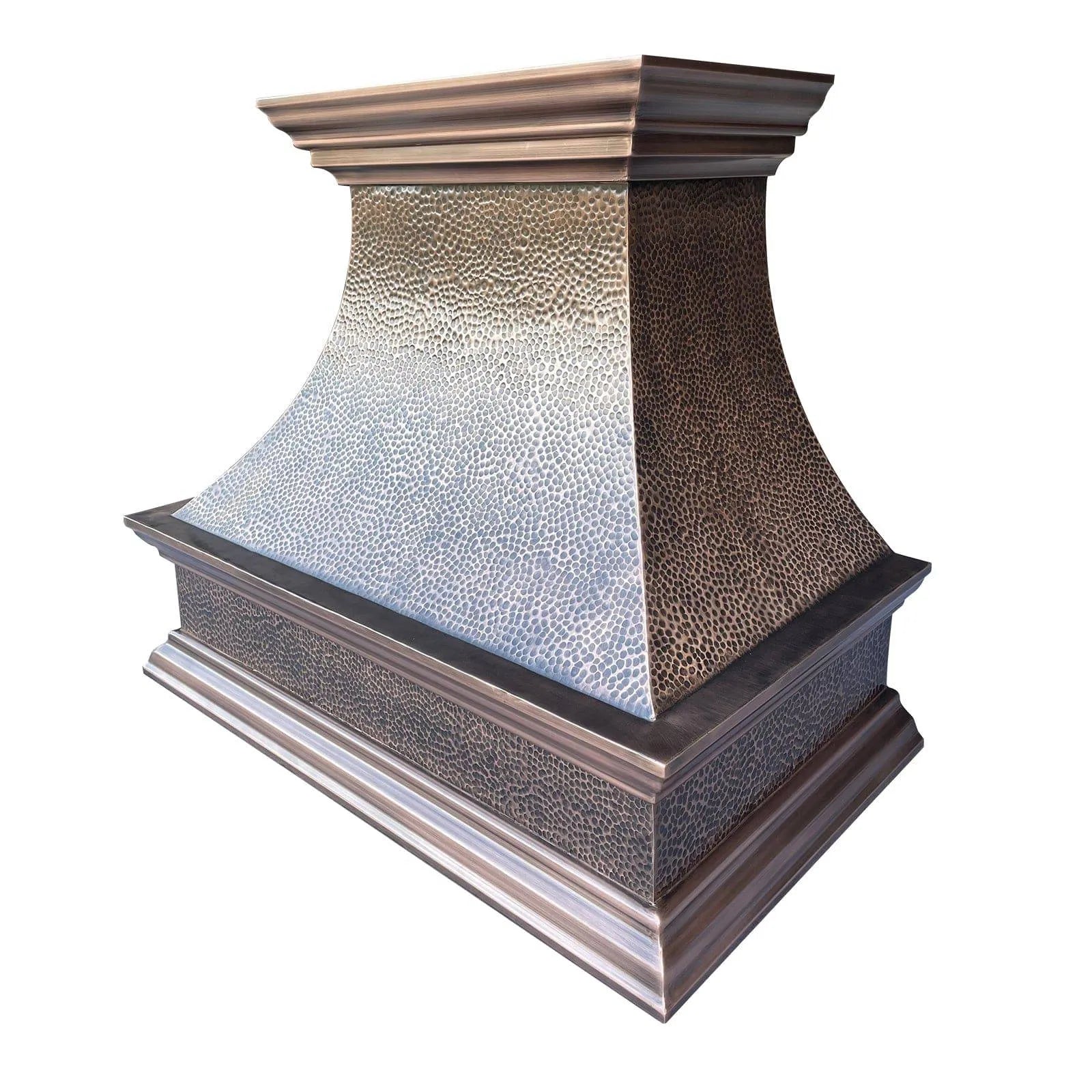 Fobest Farmhouse Copper Range Hood with Rustic Crown FCP-31-Copper Range Hood-Fobest