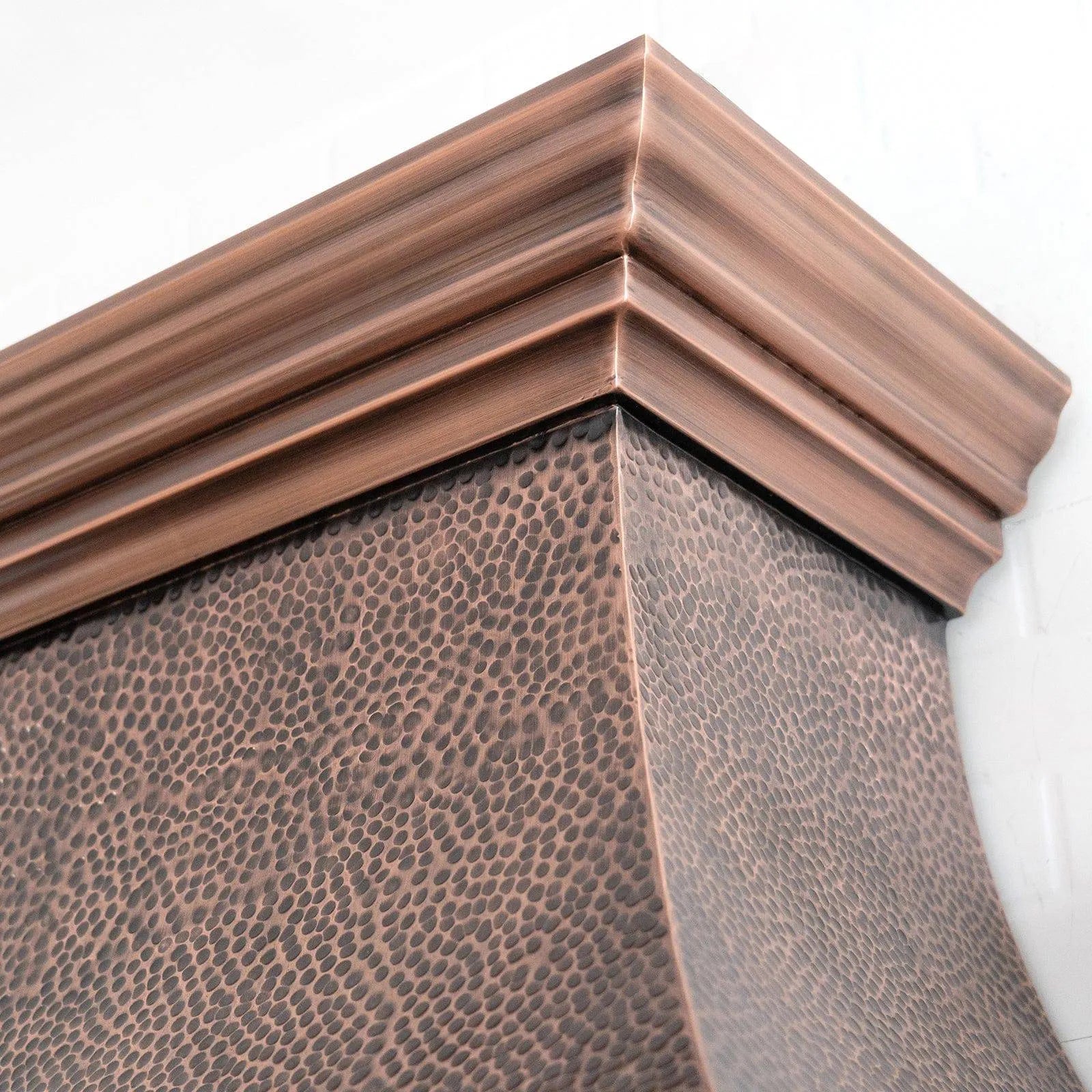 Fobest Farmhouse Copper Range Hood with Rustic Crown FCP-31-Copper Range Hood-Fobest