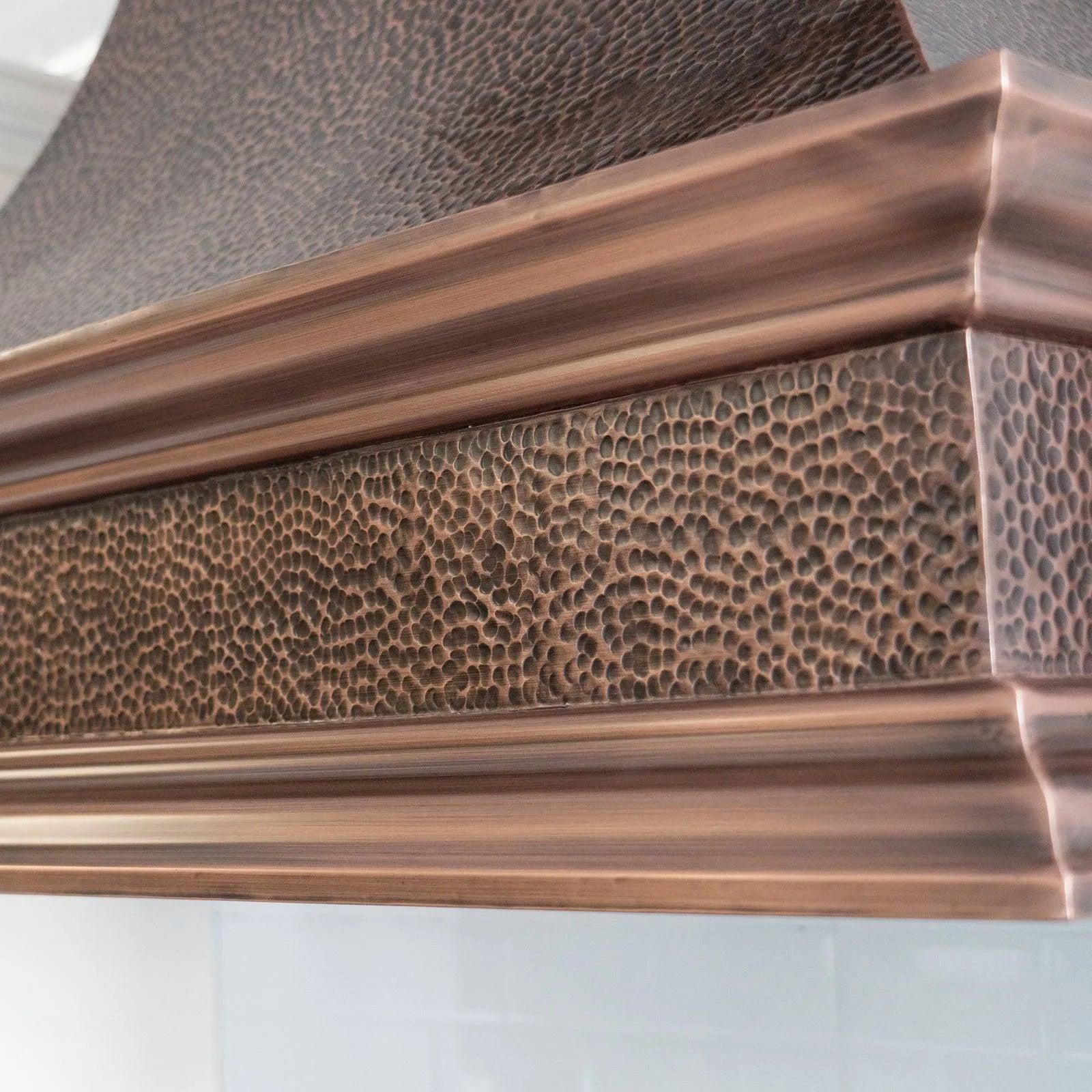 Fobest Farmhouse Copper Range Hood with Rustic Crown FCP-31-Copper Range Hood-Fobest