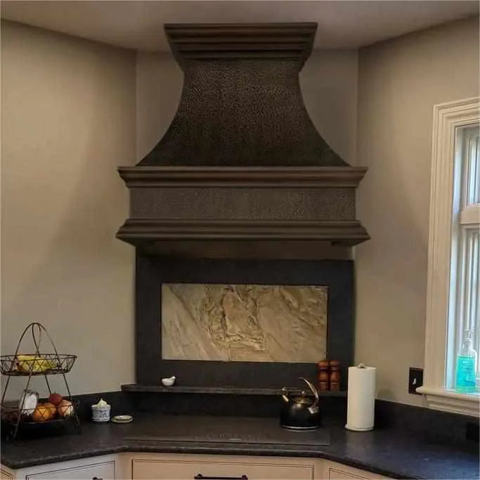 Fobest Farmhouse Copper Range Hood with Rustic Crown FCP-31-Copper Range Hood-Fobest