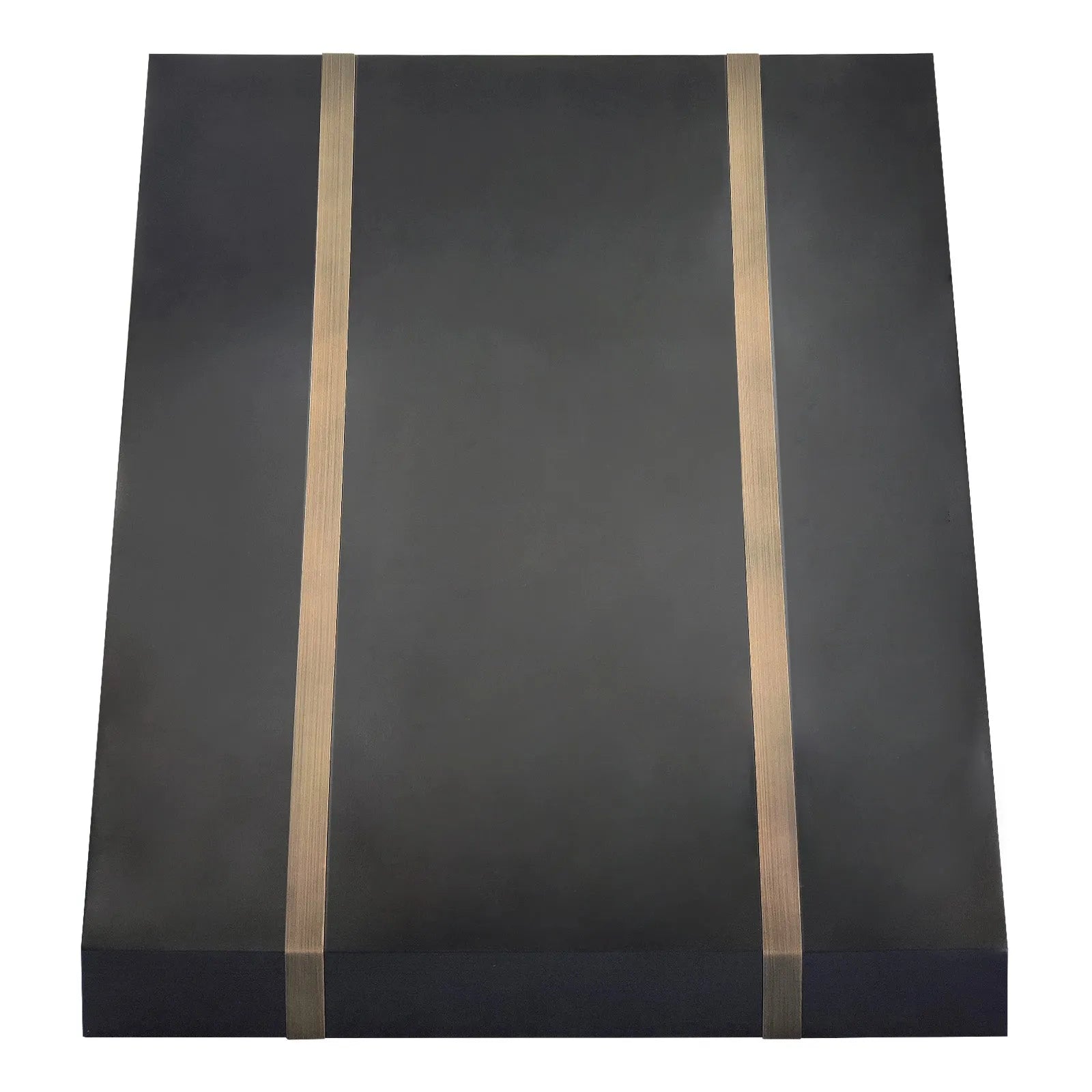 Fobest Flat Dark Zinc Vent Hood with Brass Straps FSS-420-Stainless Steel Range Hood-Fobest