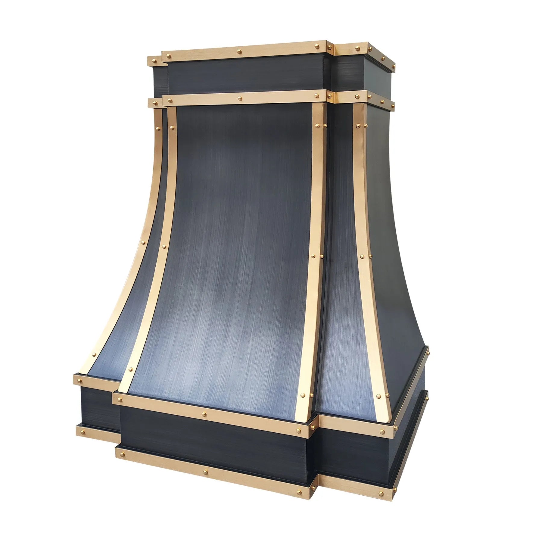 Fobest Grey Stainless Steel Range Hood with Brass Color FSS-313-Stainless Steel Range Hood-Fobest