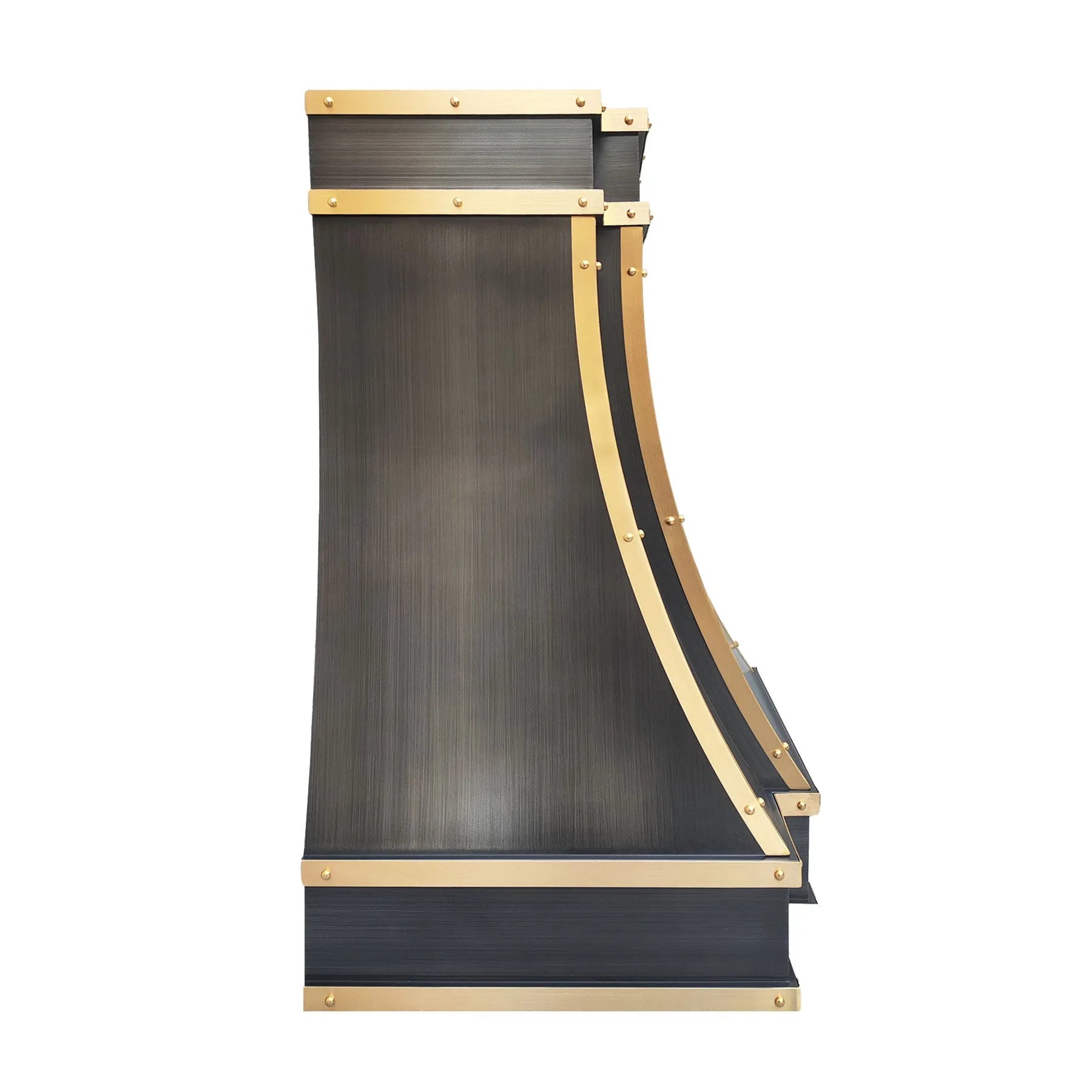 Fobest Grey Stainless Steel Range Hood with Brass Color FSS-313-Stainless Steel Range Hood-Fobest