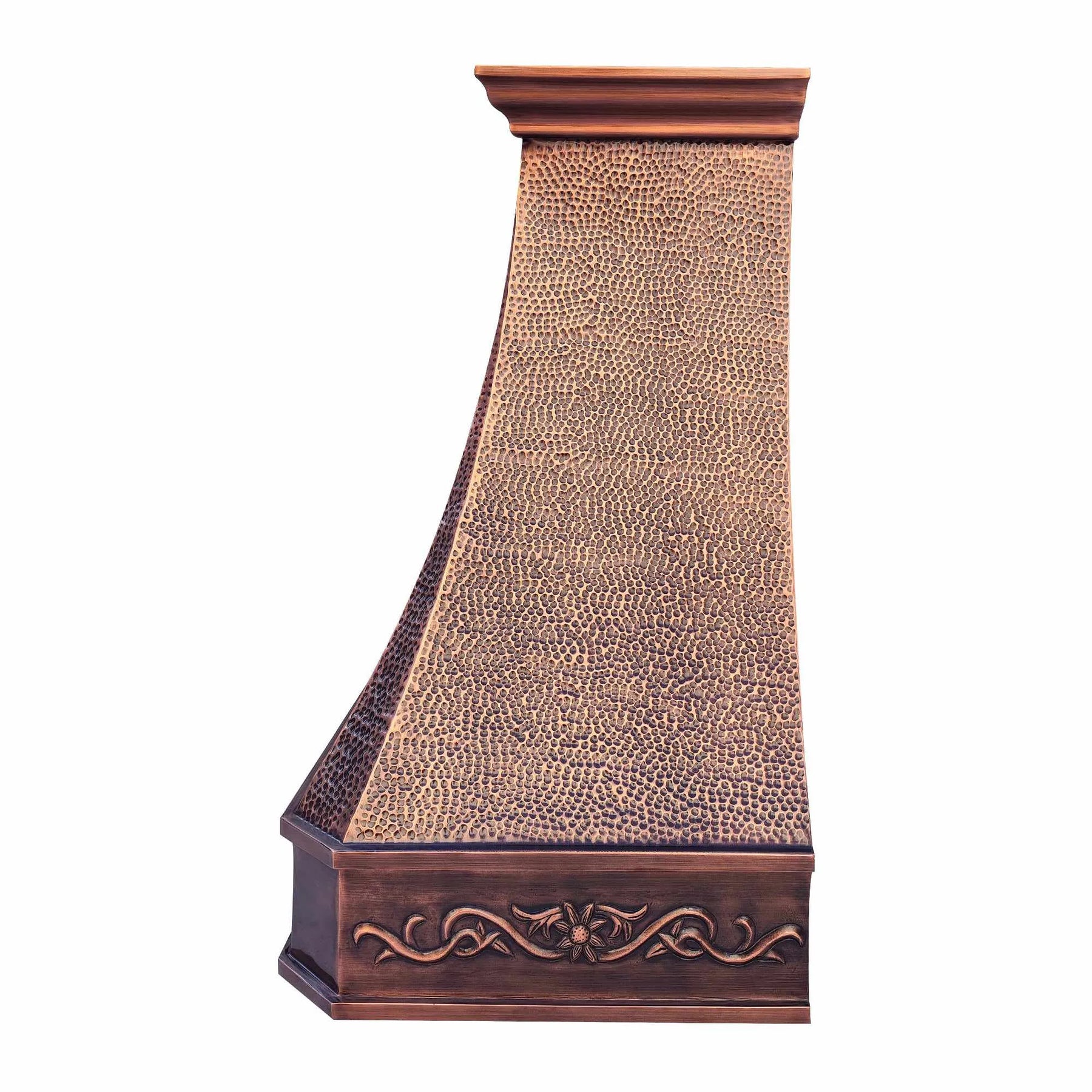 Fobest Hammerd Copper Range Hood with Sloped Top Crown Design FCP-145-Copper Range Hood-Fobest