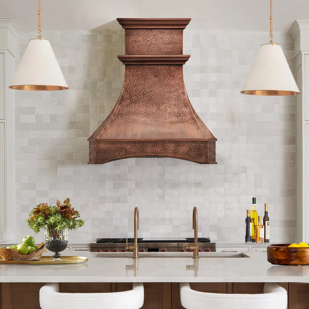 Fobest Hammered Copper Kitchen Range Hood FCP-298