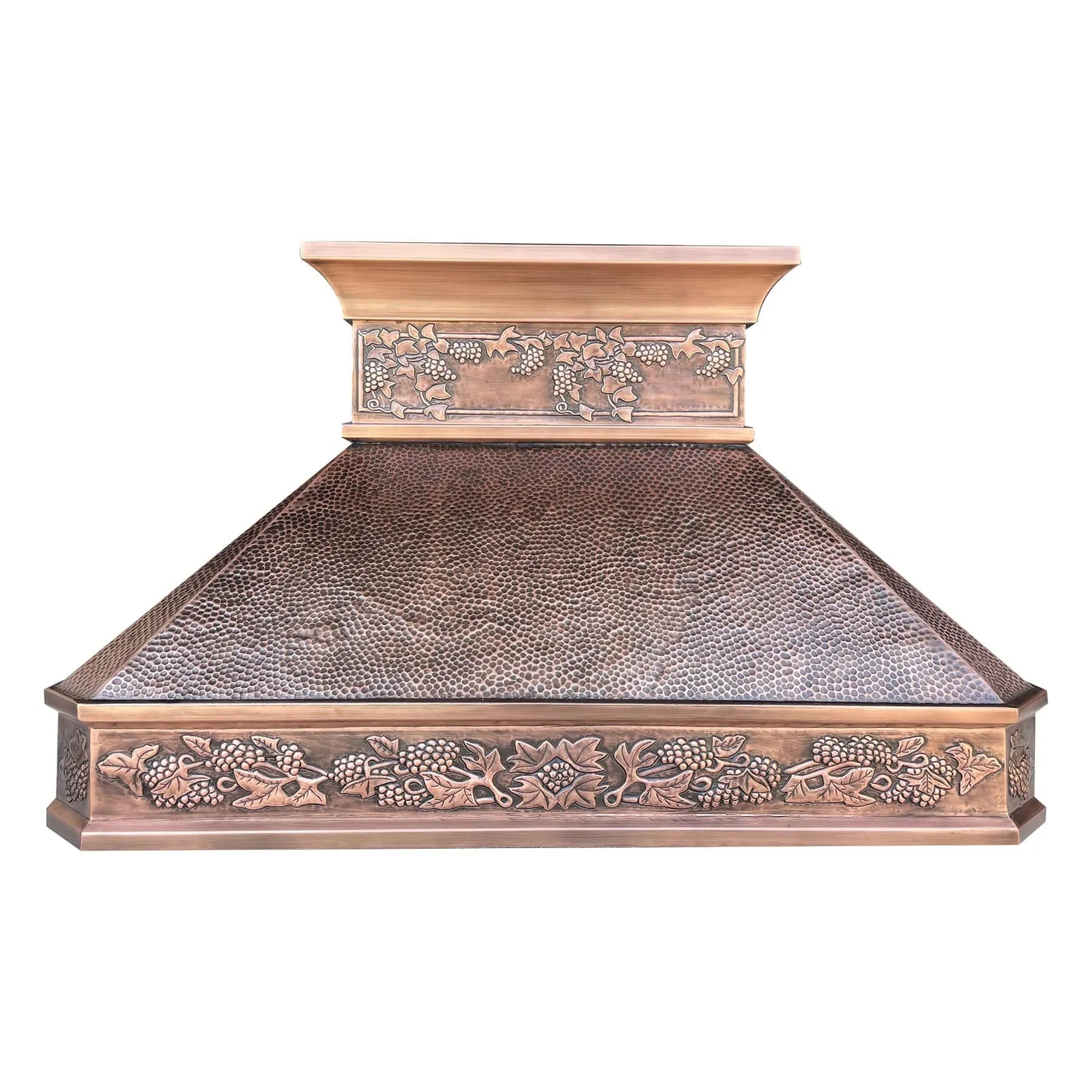 Fobest Hammered Copper Range Hood with Handmade Apron FCP-93-Copper Range Hood-Fobest