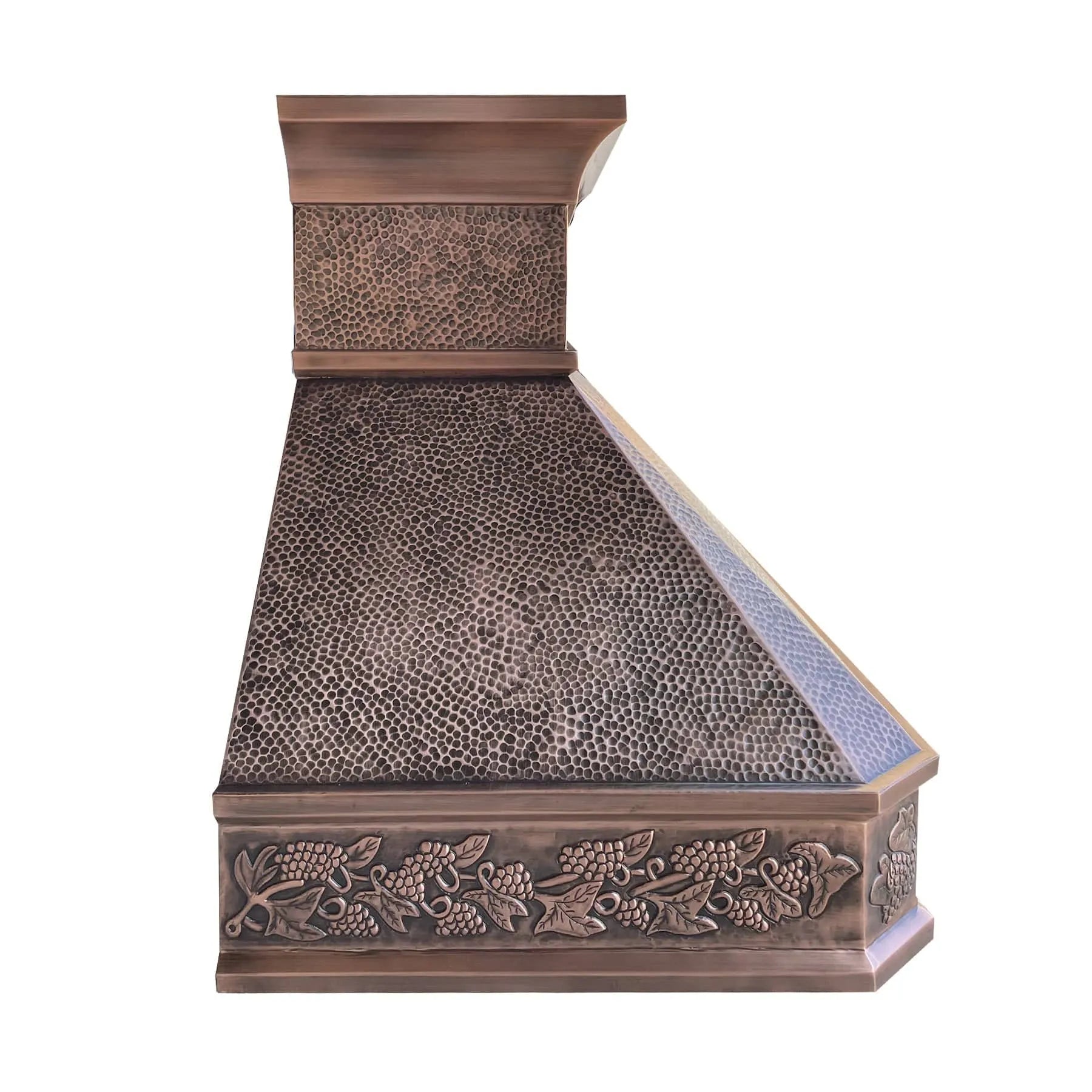 Fobest Hammered Copper Range Hood with Handmade Apron FCP-93-Copper Range Hood-Fobest