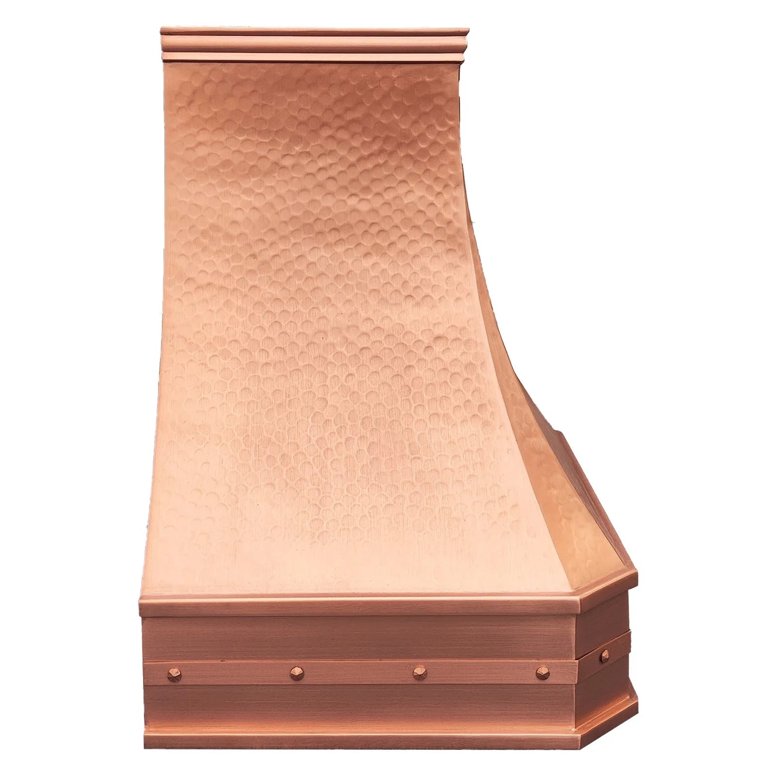Fobest Hammered Copper Range Hood with Riveted Base FCP-266-Copper Range Hood-Fobest
