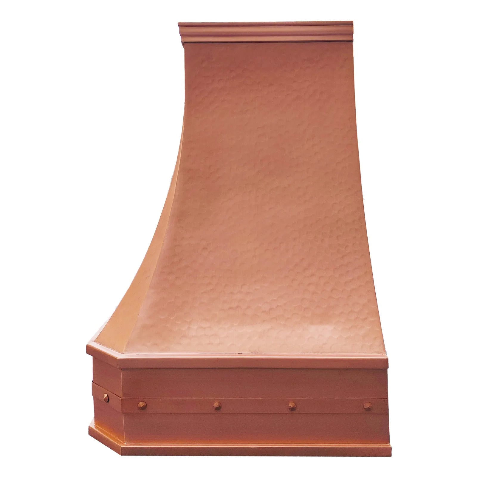 Fobest Hammered Copper Range Hood with Riveted Base FCP-266-Copper Range Hood-Fobest