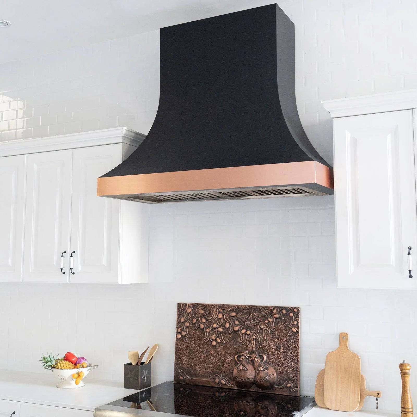 Fobest Handmade Custom Range Hood with Copper Bottom FCP-109-Copper Range Hood-Fobest