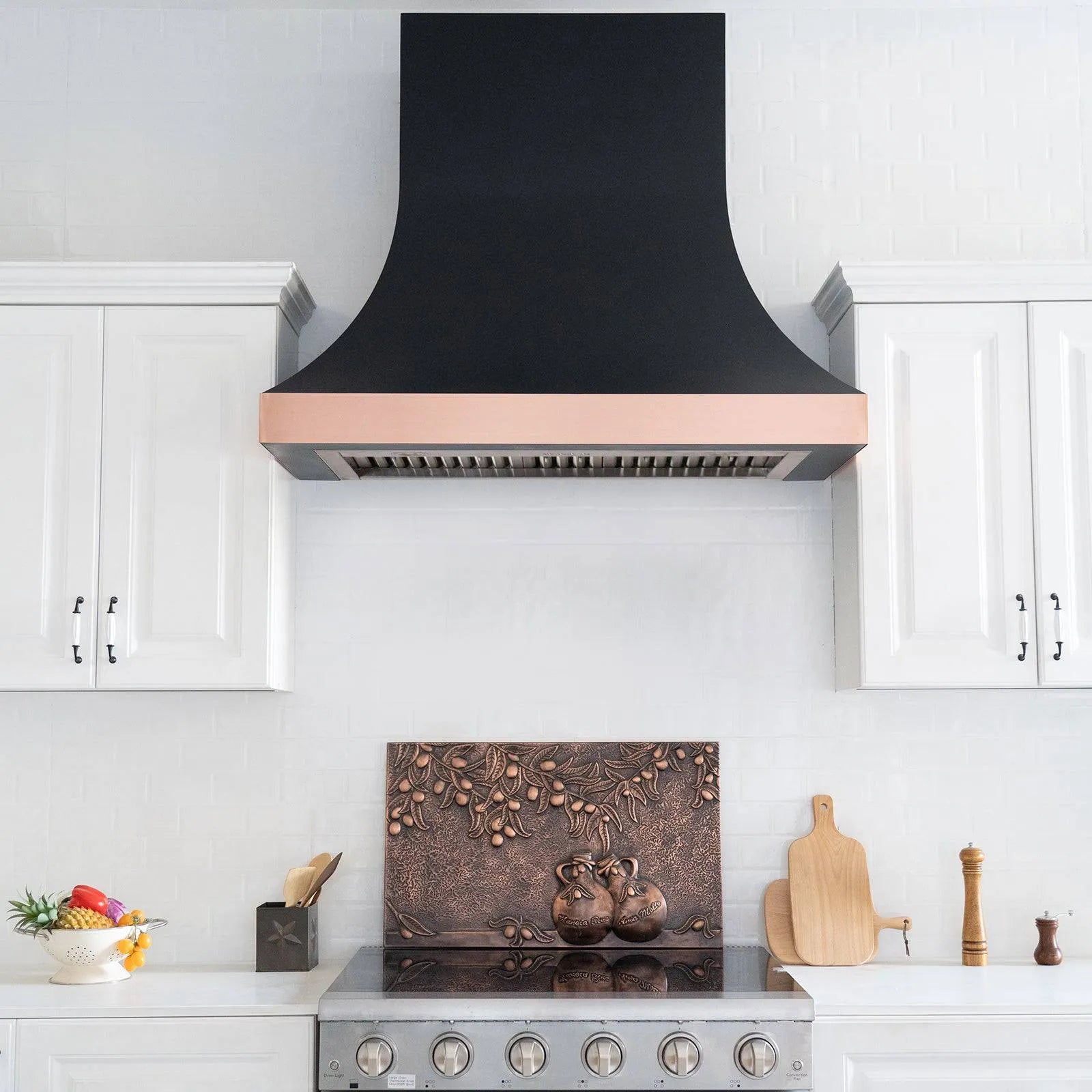 Fobest Handmade Custom Range Hood with Copper Bottom FCP-109-Copper Range Hood-Fobest