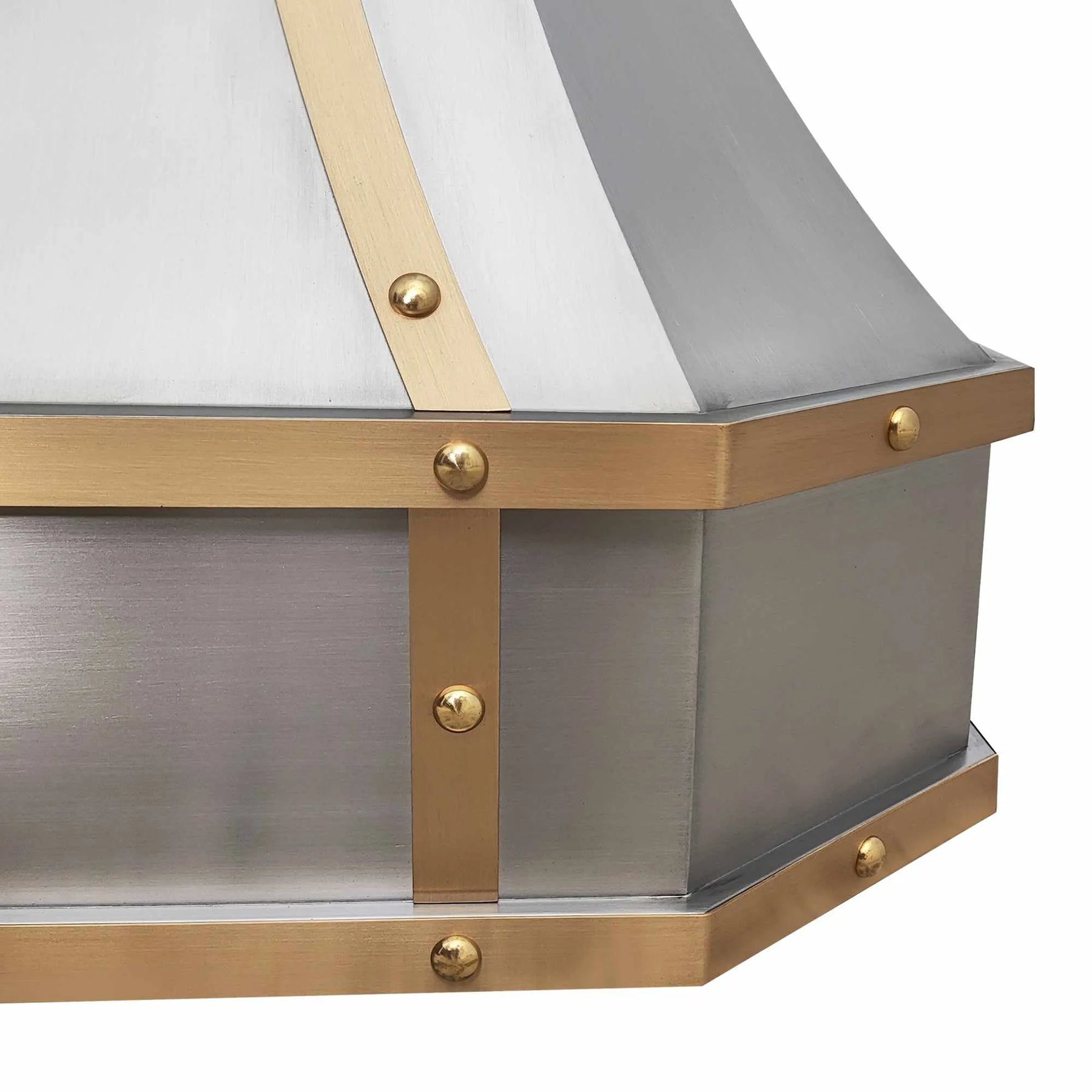 Fobest Industrial Stainless Steel Range Hood with Brass Trims FSS-208-Stainless Steel Range Hood-Fobest
