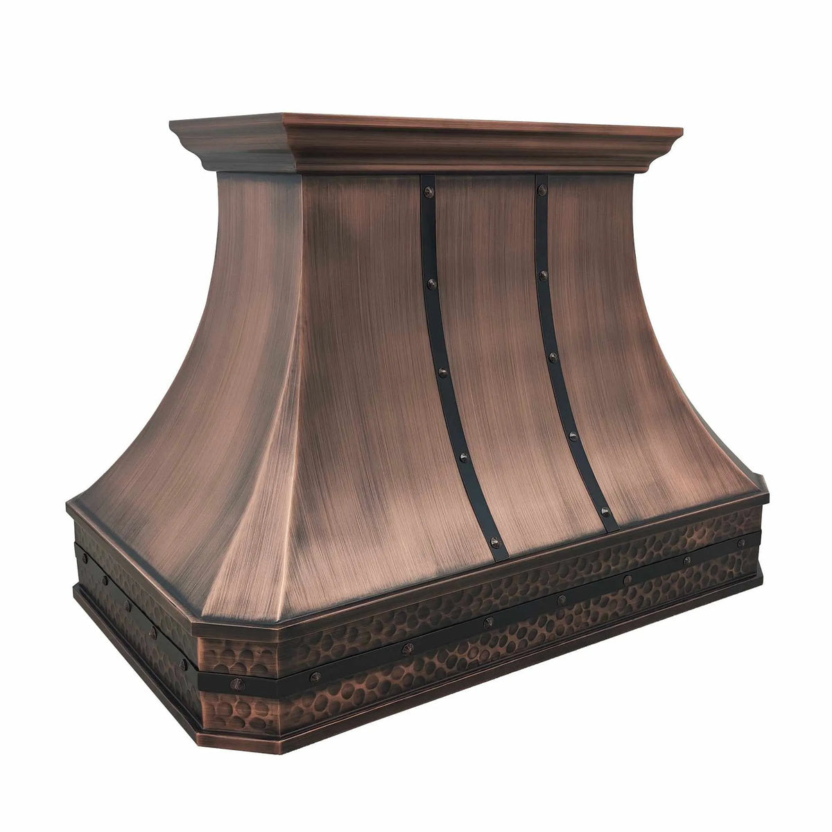 Fobest Island Range Hood with Hammer Apron FCP-165-Copper Range Hood-Fobest