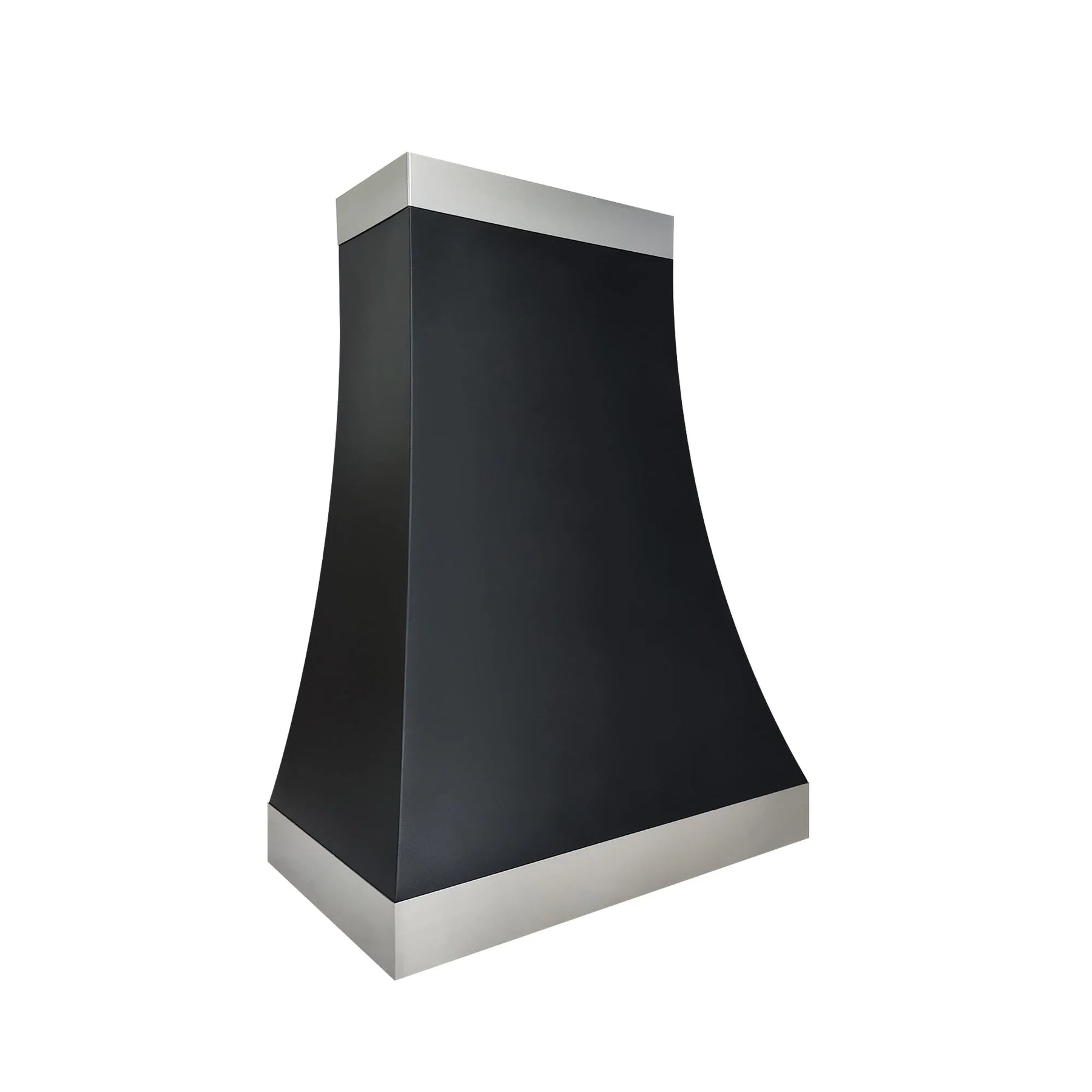 Fobest Kitchen Black Vent Hood with Stainless Bands FSS-372-Stainless Steel Range Hood-Fobest