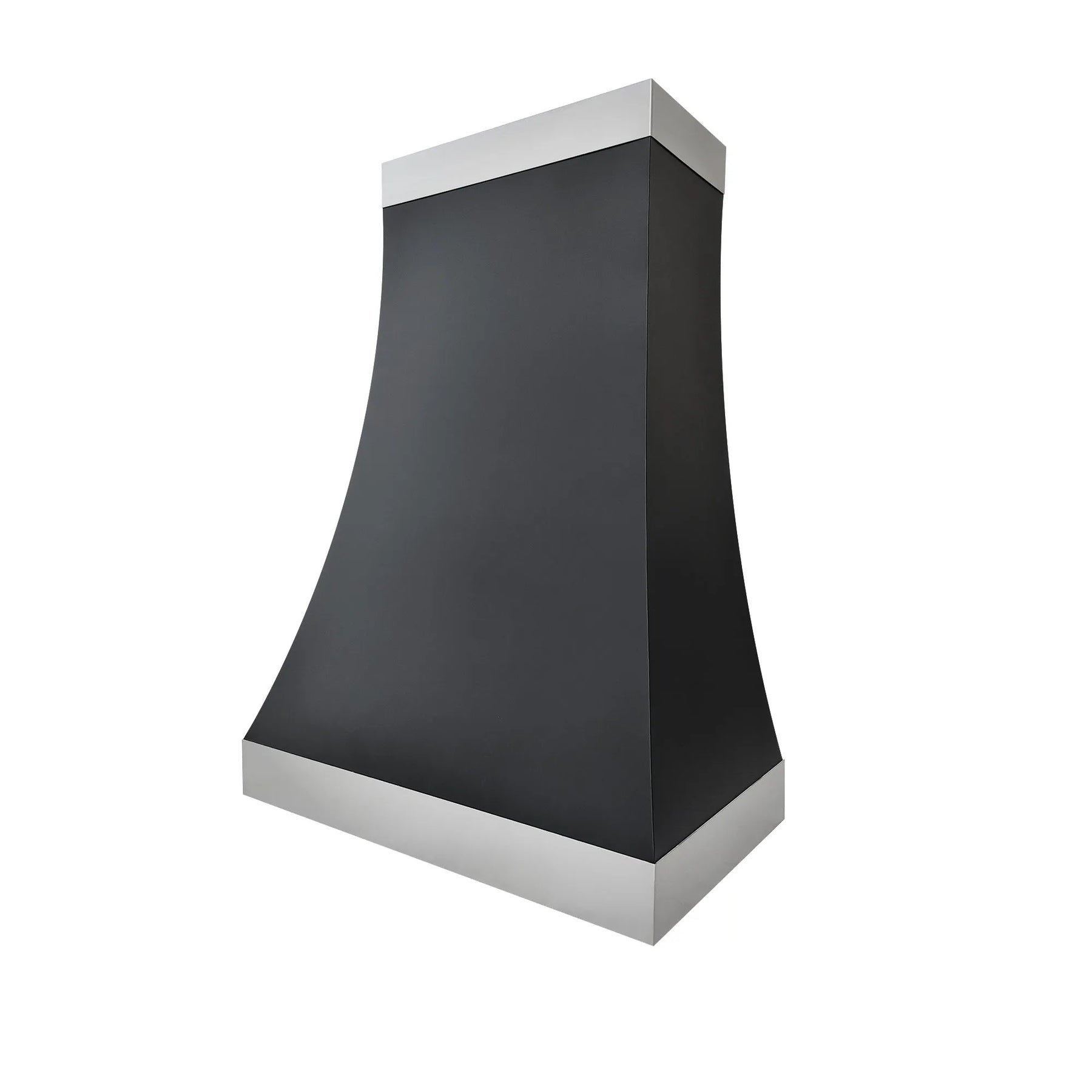 Fobest Kitchen Black Vent Hood with Stainless Bands FSS-372-Stainless Steel Range Hood-Fobest