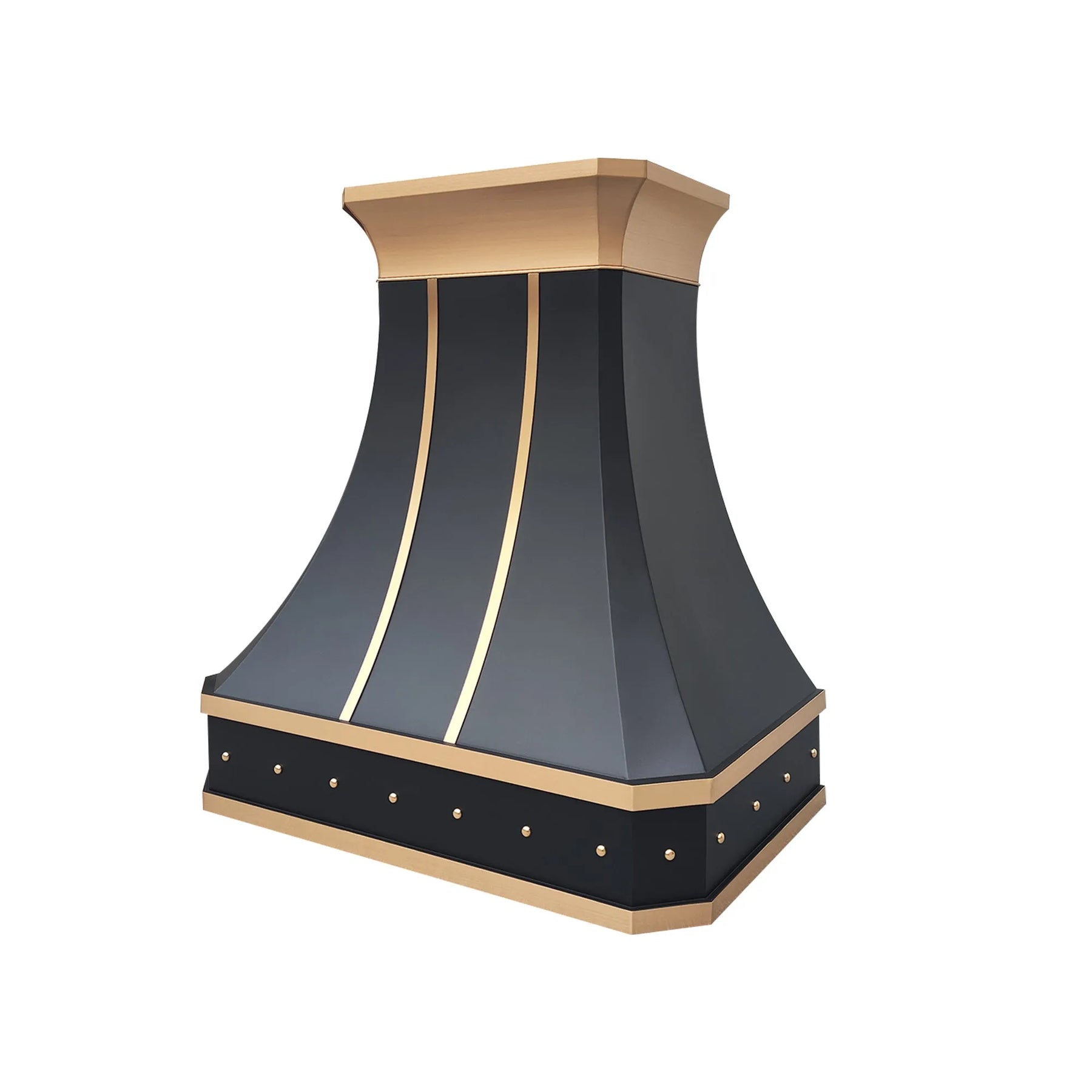 Fobest Kitchen Metal Range Hood with Brass Crown FSS-370-Stainless Steel Range Hood-Fobest