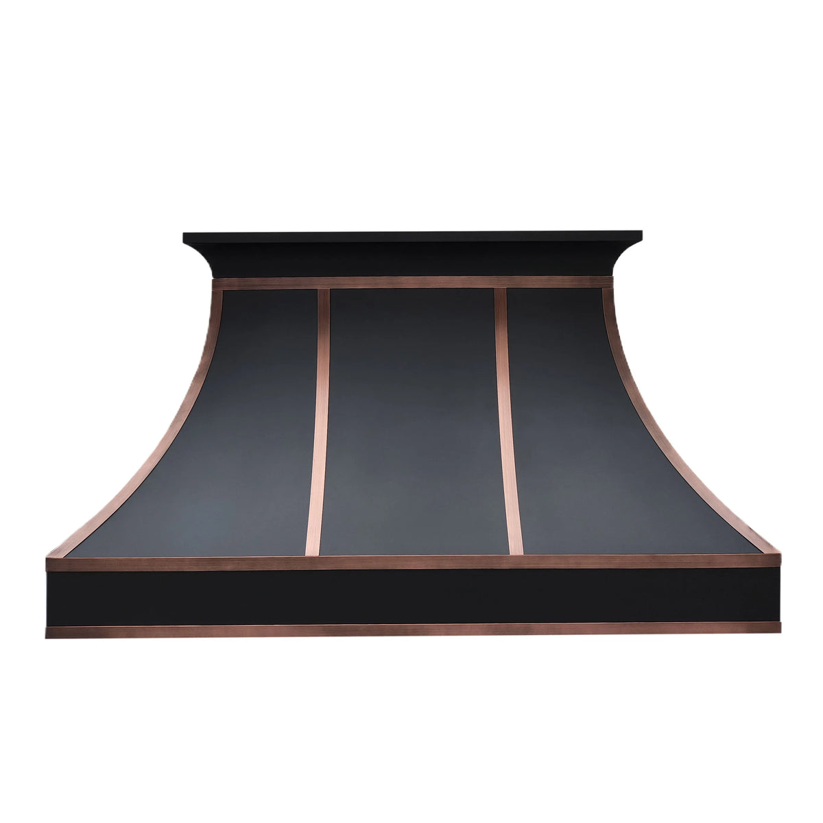 Fobest Kitchen Vent Hood with Antique Copper Band FSS-354-Stainless Steel Range Hood-Fobest