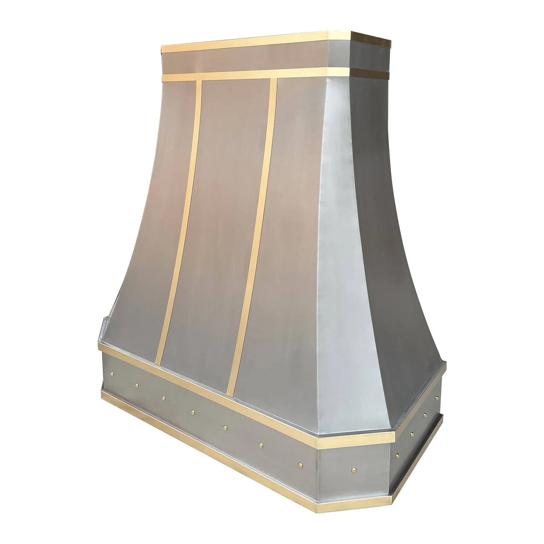 Fobest Luxury Stainless Steel Kitchen Hood with Brass Finishes FSS-77-Stainless Steel Range Hood-Fobest
