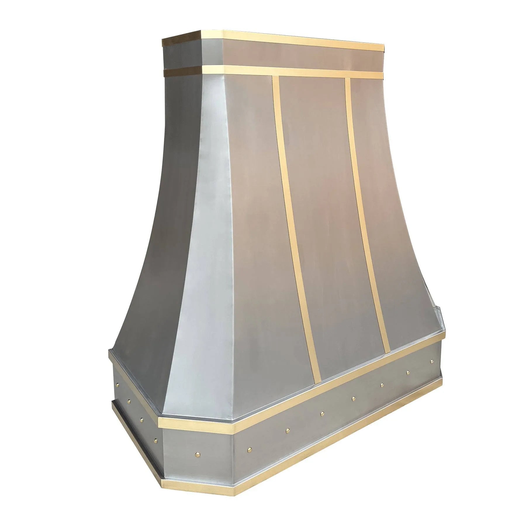 Fobest Luxury Stainless Steel Kitchen Hood with Brass Finishes FSS-77-Stainless Steel Range Hood-Fobest