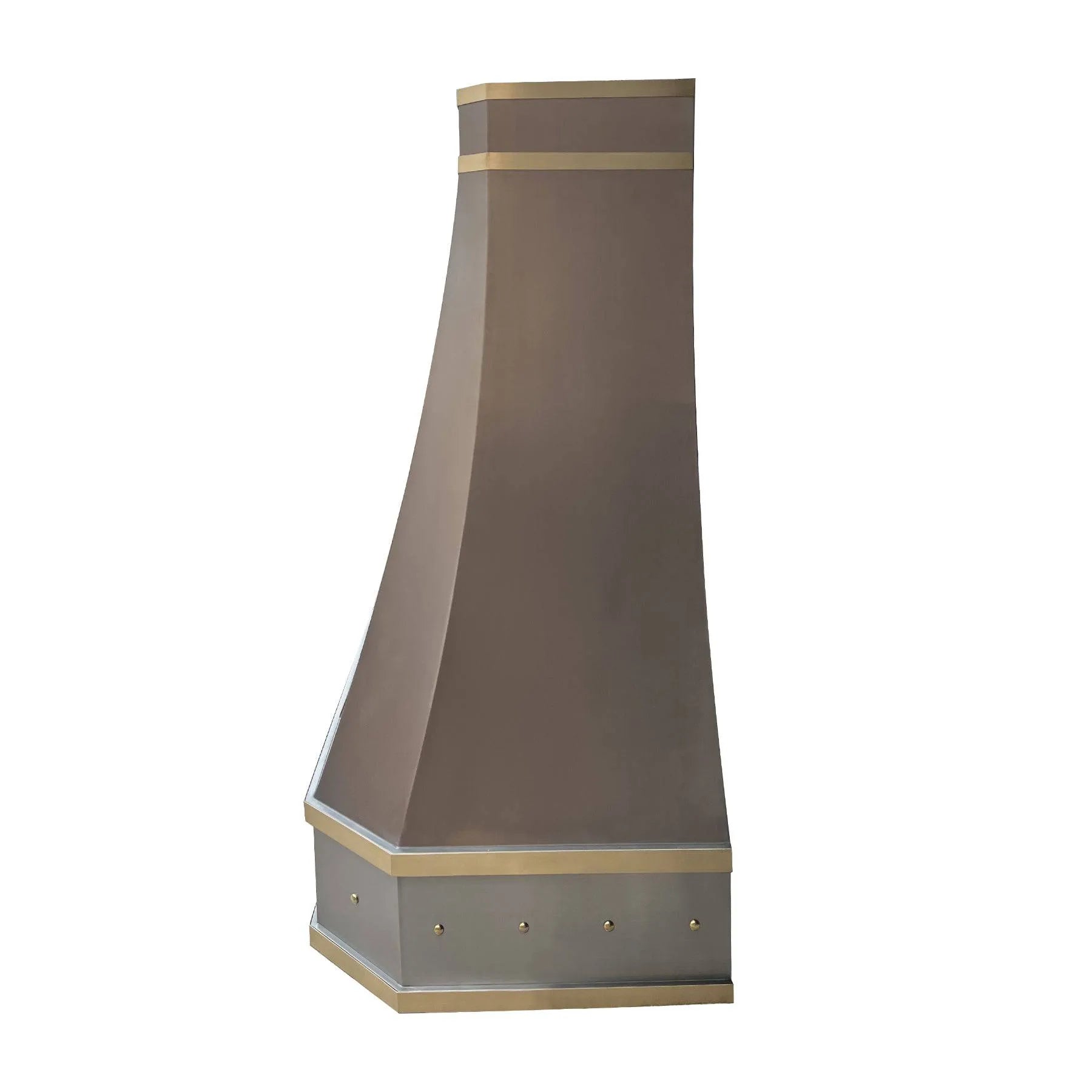 Fobest Luxury Stainless Steel Kitchen Hood with Brass Finishes FSS-77-Stainless Steel Range Hood-Fobest